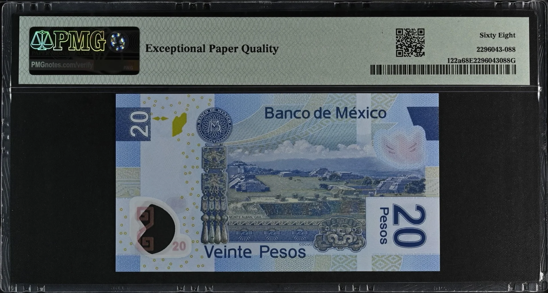 Banco De Mexico Mexican Currency Banco De Mexico 20 Pesos 2006 M4698 P#122a PMG Superb Gem UNC68 EPQ f_35804 Banco De Mexico 20 Pesos 2006 M4698 P#122a PMG Superb Gem UNC68 EPQ f_35804Banco De Mexico 20 Pesos 2006 M4698 P#122a PMG Superb Gem UNC68 EPQ f_35804 - Image 2