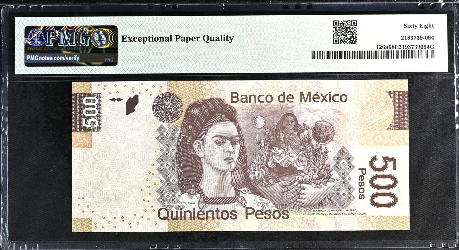 Banco De Mexico Mexican Currency Banco De Mexico 500 Pesos 2010 M4703 P126a PMG Superb Gem UNC68 EPQ f_35807 Banco De Mexico 500 Pesos 2010 M4703 P126a PMG Superb Gem UNC68 EPQ f_35807Banco De Mexico 500 Pesos 2010 M4703 P126a PMG Superb Gem UNC68 EPQ f_35807 - Image 2