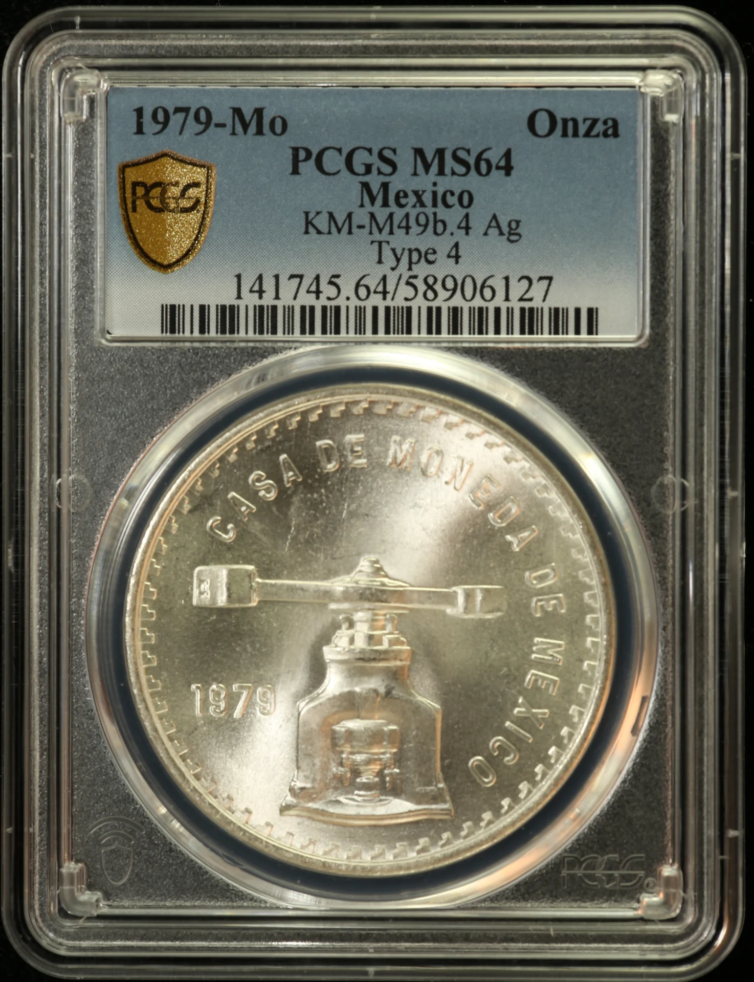 Mexican Coins Modern Silver & Minors Onza Modern Silver & Minors Onza 1979 Mo KM-M49b.4 PCGS MS64 0163032 Modern Silver & Minors Onza 1979 Mo KM-M49b.4 PCGS MS64 0163032