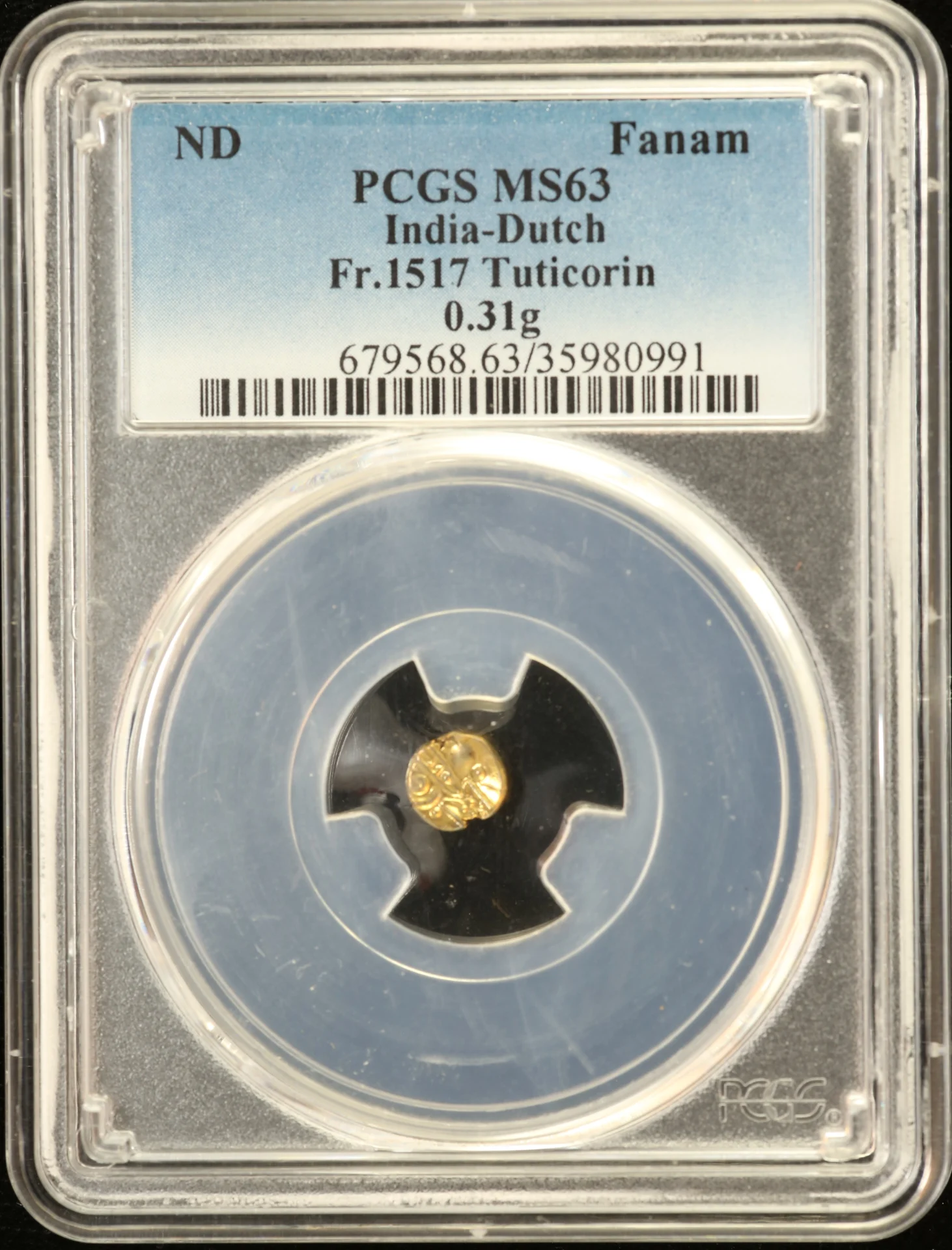 Asia India World Coins India Fanam Tuticorin Fr-1517 PCGS MS63 0163197 India Fanam Tuticorin Fr-1517 PCGS MS63 0163197India Fanam Tuticorin Fr-1517 PCGS MS63 0163197