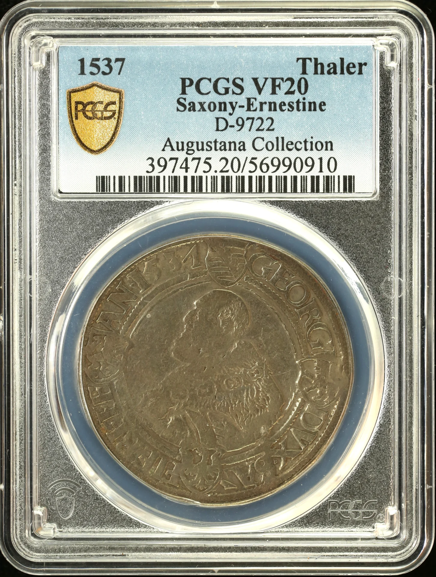 Germany Thaler 1537 Saxony-Ernestine DAV-9722 PCGS VF20 0163341