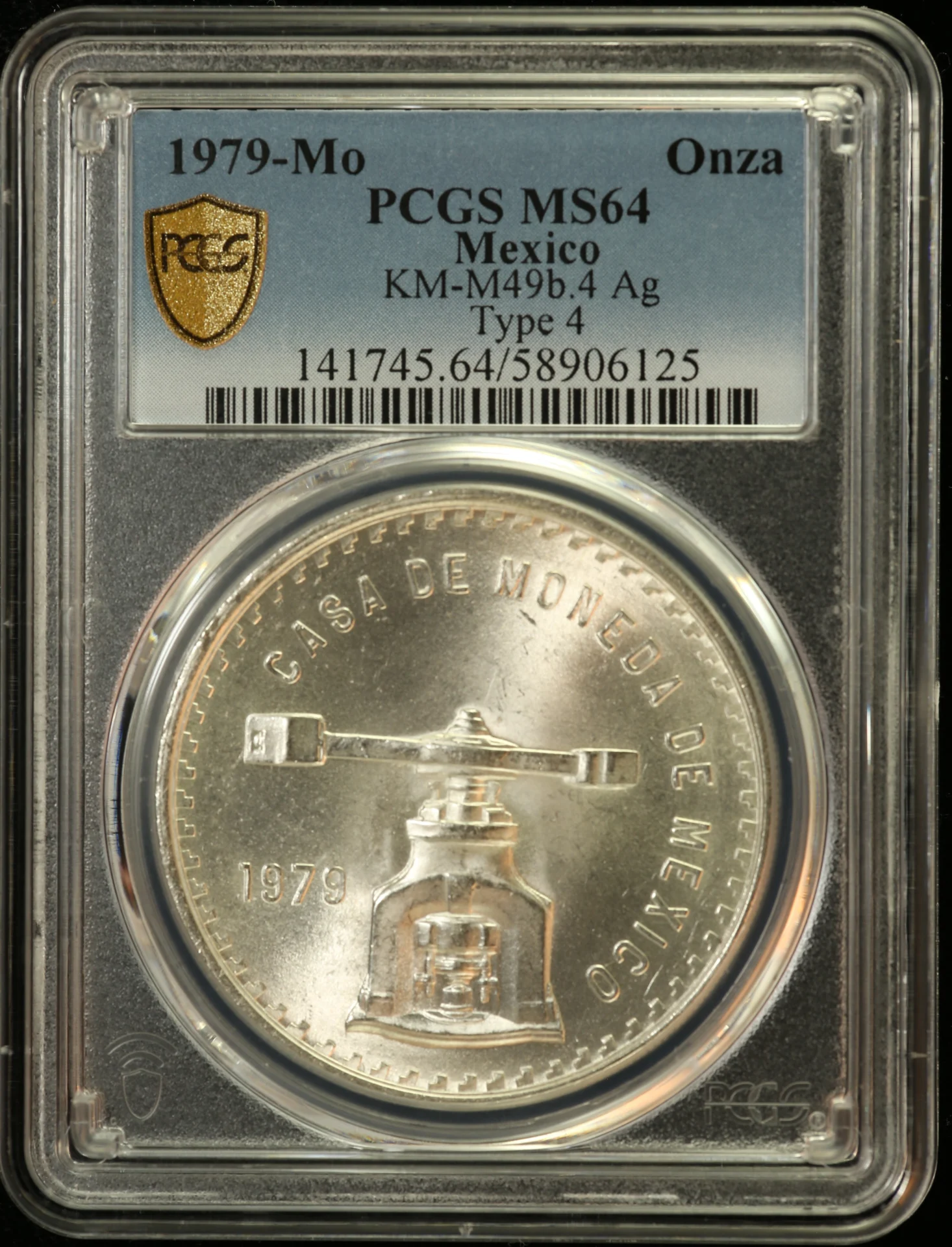 Mexican Coins Modern Silver & Minors Onza Modern Silver & Minors Onza 1979 Mo KM-M49b.4 PCGS MS64 0163033 Modern Silver & Minors Onza 1979 Mo KM-M49b.4 PCGS MS64 0163033