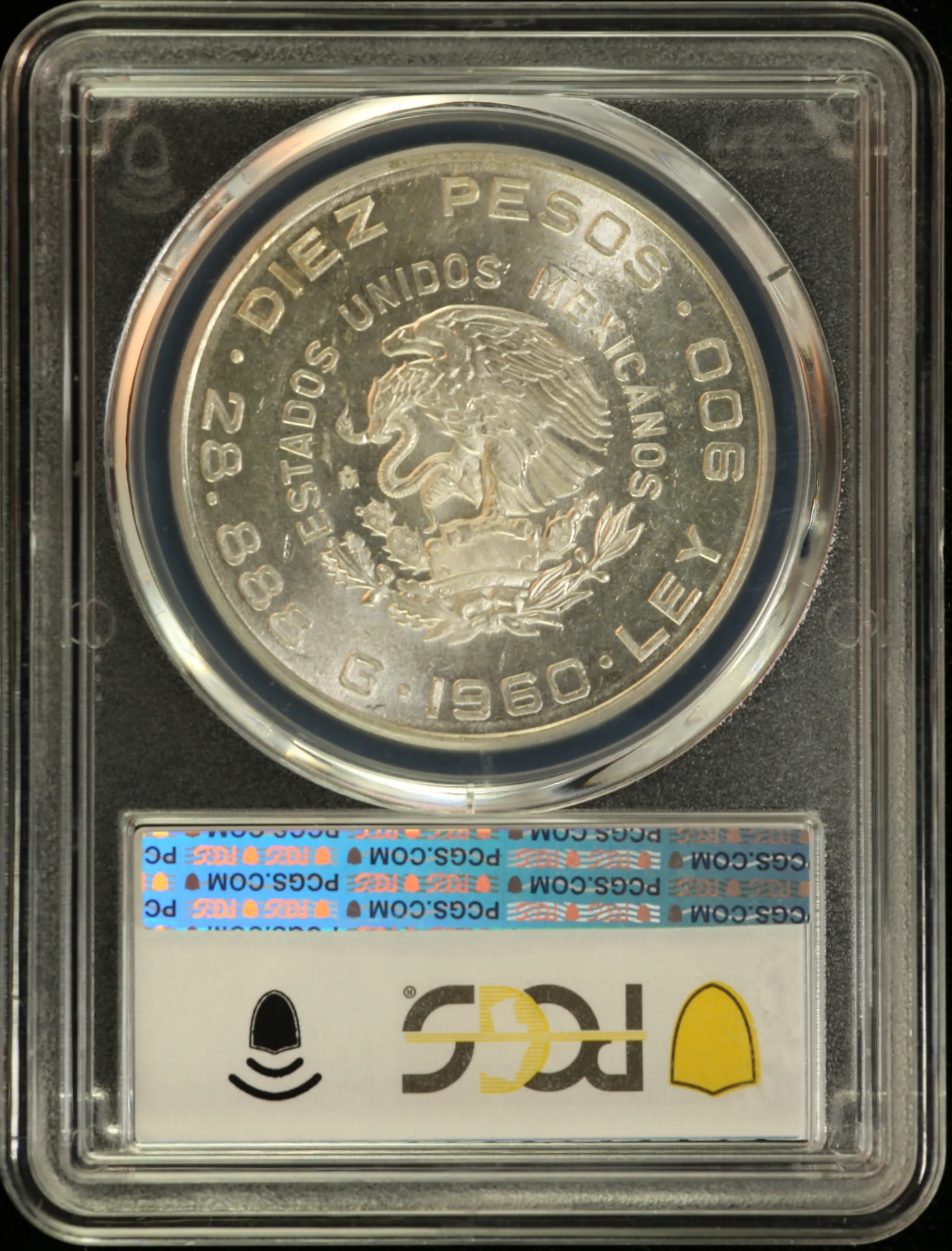 10 Peso Mexican Coins Modern Silver & Minors Modern Silver & Minors 10 Peso 1960 Mo KM-476 PCGS MS64 0163062 Modern Silver & Minors 10 Peso 1960 Mo KM-476 PCGS MS64 0163062Modern Silver & Minors 10 Peso 1960 Mo KM-476 PCGS MS64 0163062 - Image 2