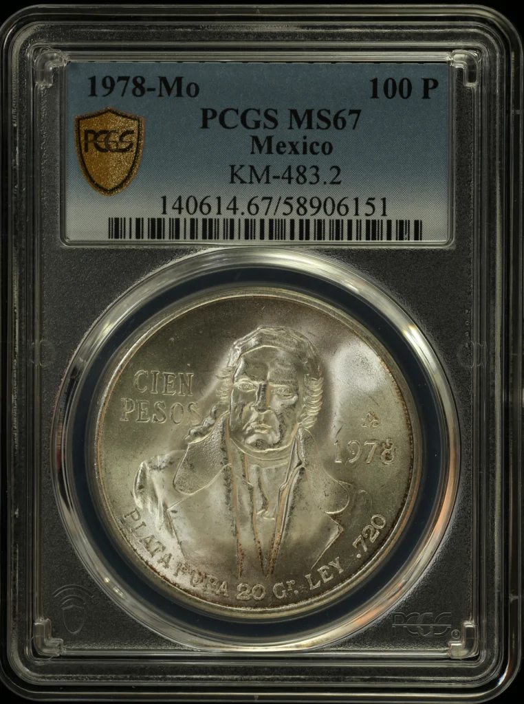 Modern Silver & Minors 100 Peso 1978 Mo KM-483.2 PCGS MS67 0163067