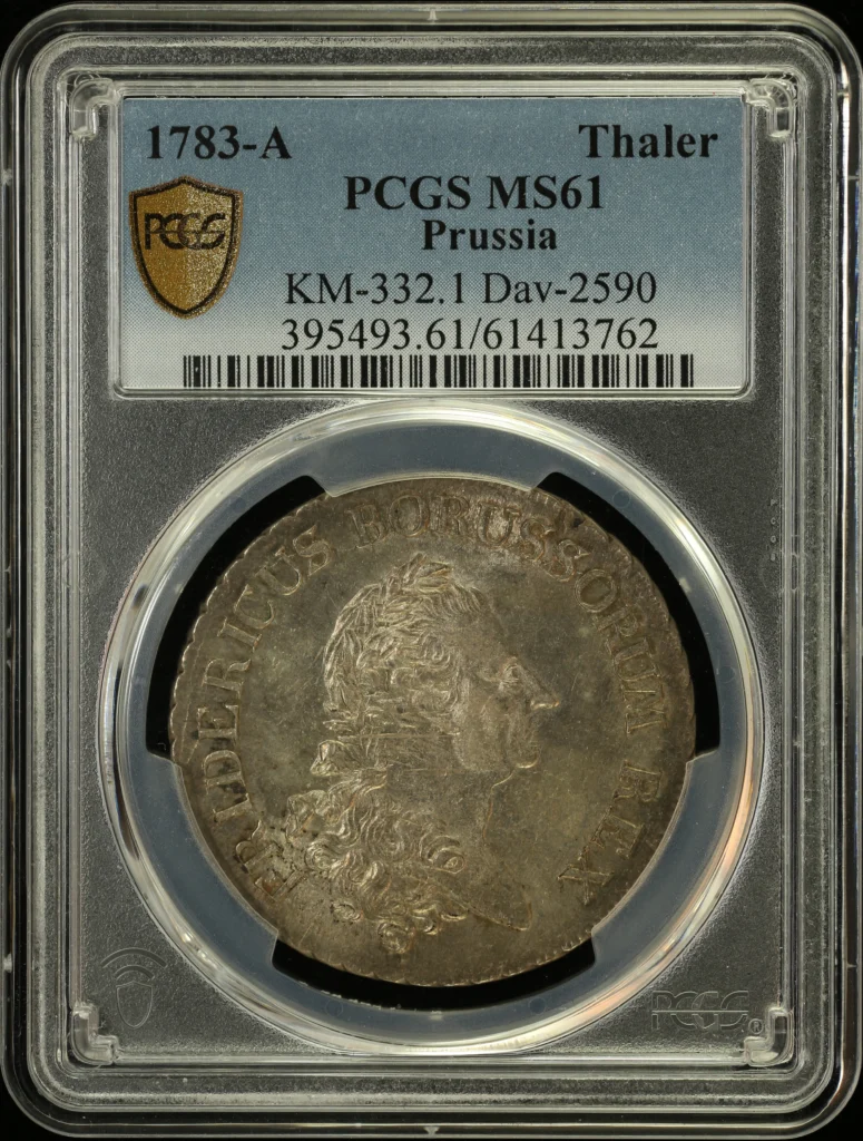 Europe Germany World Coins Germany Thaler 1783 A KM-332.1 PCGS MS61 0163328 Germany Thaler 1783 A KM-332.1 PCGS MS61 0163328
