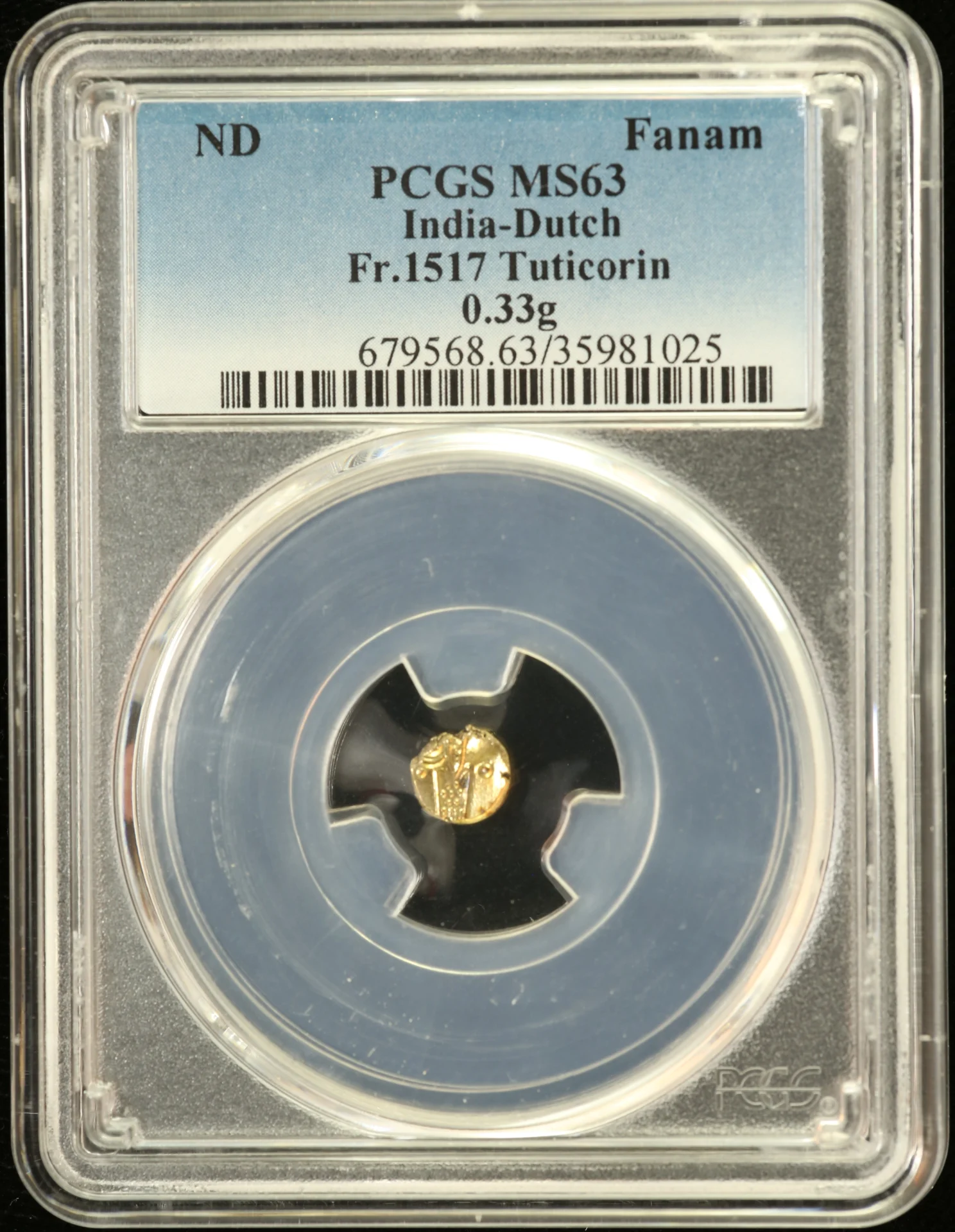 Asia India World Coins India Fanam Tuticorin Fr-1517 PCGS MS63 0163210 India Fanam Tuticorin Fr-1517 PCGS MS63 0163210India Fanam Tuticorin Fr-1517 PCGS MS63 0163210