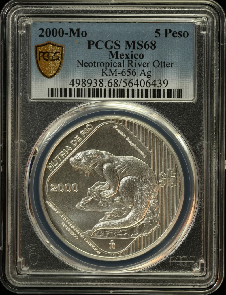 Modern Silver & Minors 5 Peso 2000 Mo KM-656 PCGS MS68 0163233