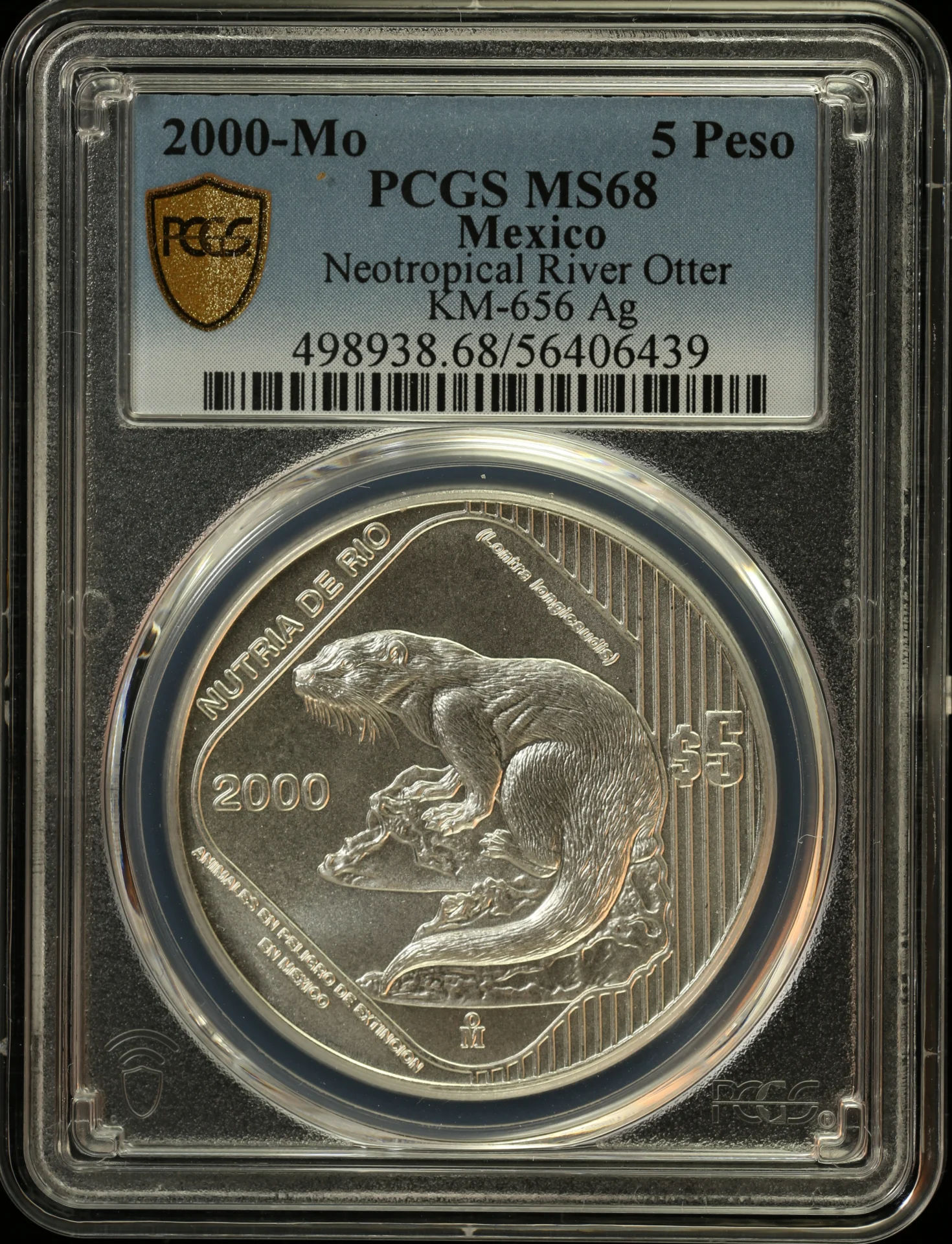 5 Peso Mexican Coins Modern Silver & Minors Modern Silver & Minors 5 Peso 2000 Mo KM-656 PCGS MS68 0163233 Modern Silver & Minors 5 Peso 2000 Mo KM-656 PCGS MS68 0163233Modern Silver & Minors 5 Peso 2000 Mo KM-656 PCGS MS68 0163233