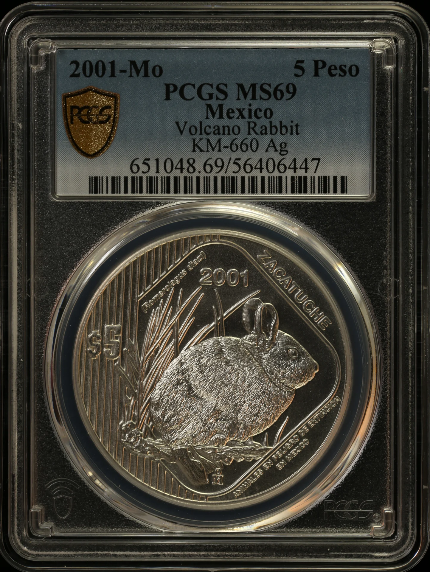 5 Peso Mexican Coins Modern Silver & Minors Modern Silver & Minors 5 Peso 2001 Mo KM-660 PCGS MS69 0163243 Modern Silver & Minors 5 Peso 2001 Mo KM-660 PCGS MS69 0163243Modern Silver & Minors 5 Peso 2001 Mo KM-660 PCGS MS69 0163243