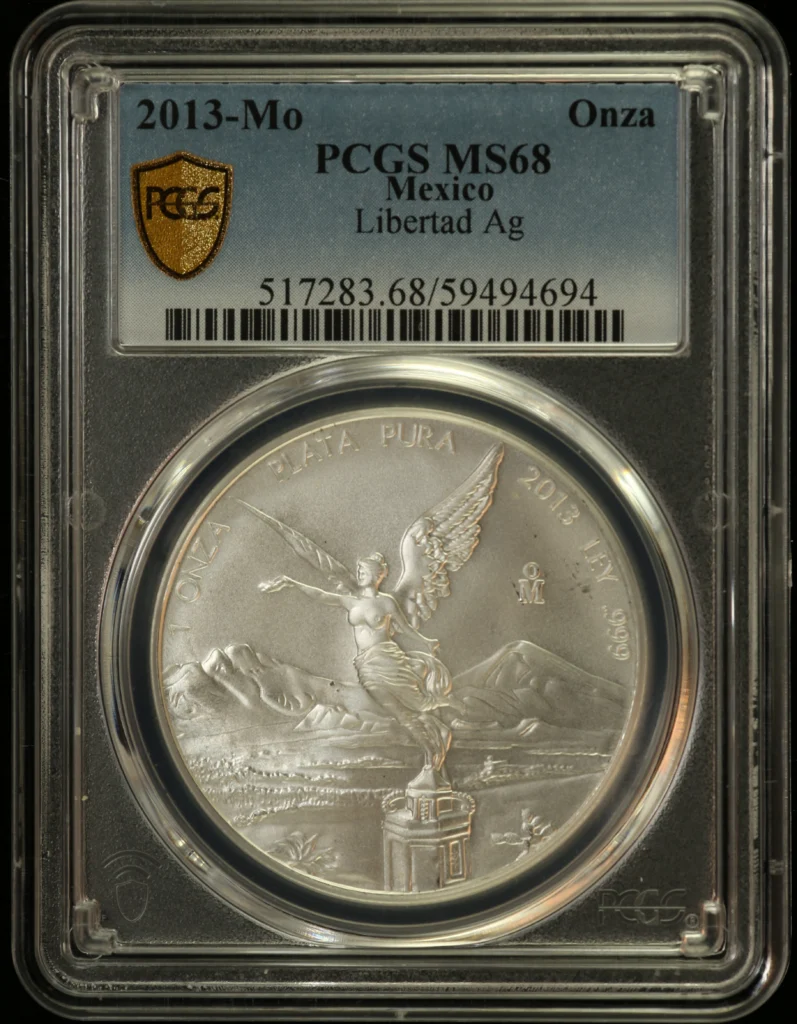 Mexican Coins Modern Silver & Minors Onza Modern Silver & Minors Onza 2013 Mo PCGS MS68 0163163 Modern Silver & Minors Onza 2013 Mo PCGS MS68 0163163