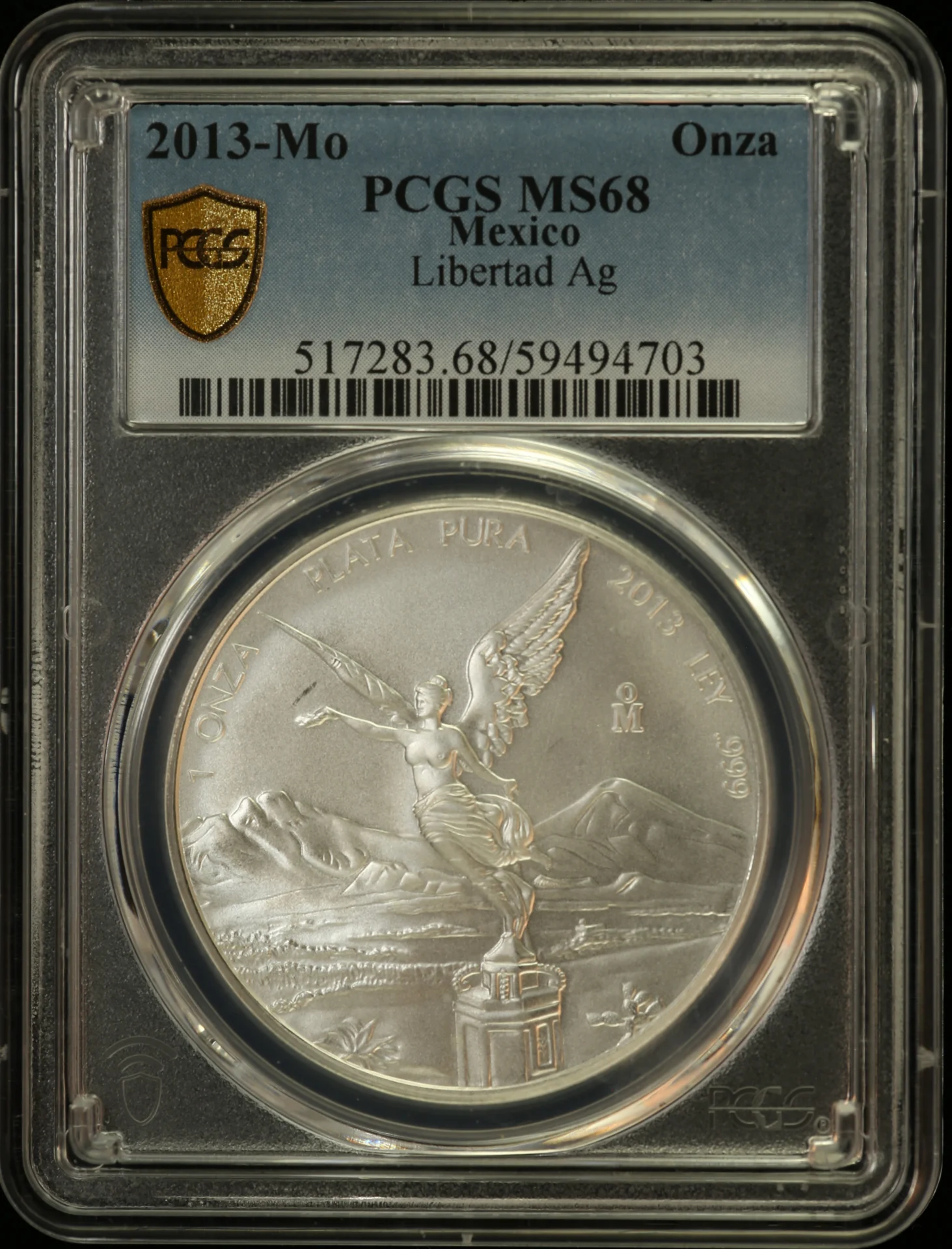 Mexican Coins Modern Silver & Minors Onza Modern Silver & Minors Onza 2013 Mo PCGS MS68 0163164 Modern Silver & Minors Onza 2013 Mo PCGS MS68 0163164Modern Silver & Minors Onza 2013 Mo PCGS MS68 0163164