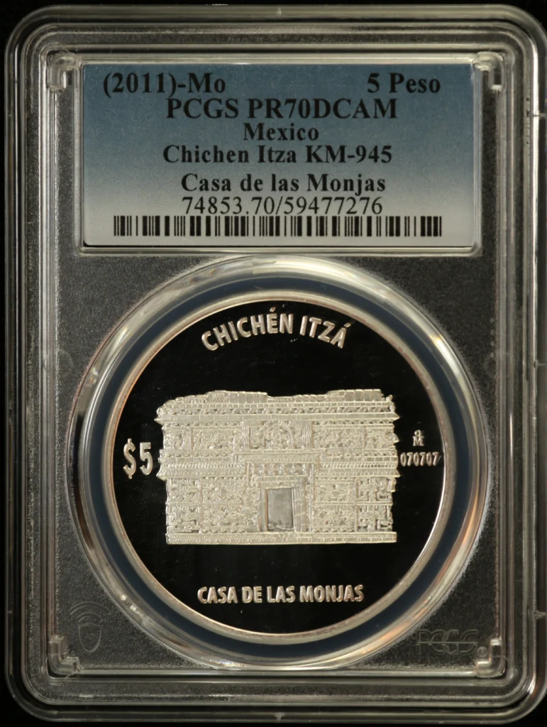 5 Peso Mexican Coins Modern Silver & Minors Modern Silver & Minors 5 Peso (2011) Mo KM-945 PCGS PR70DCAM 0163172 Modern Silver & Minors 5 Peso (2011) Mo KM-945 PCGS PR70DCAM 0163172