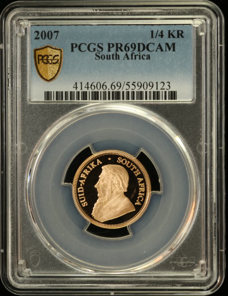 South Africa 1/4 Krugerrand 2007 PCGS PR69DCAM 0163215