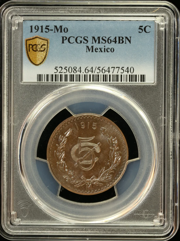 Modern Silver & Minors 5 Centavo 1915 Mo PCGS MS64BN 0163260