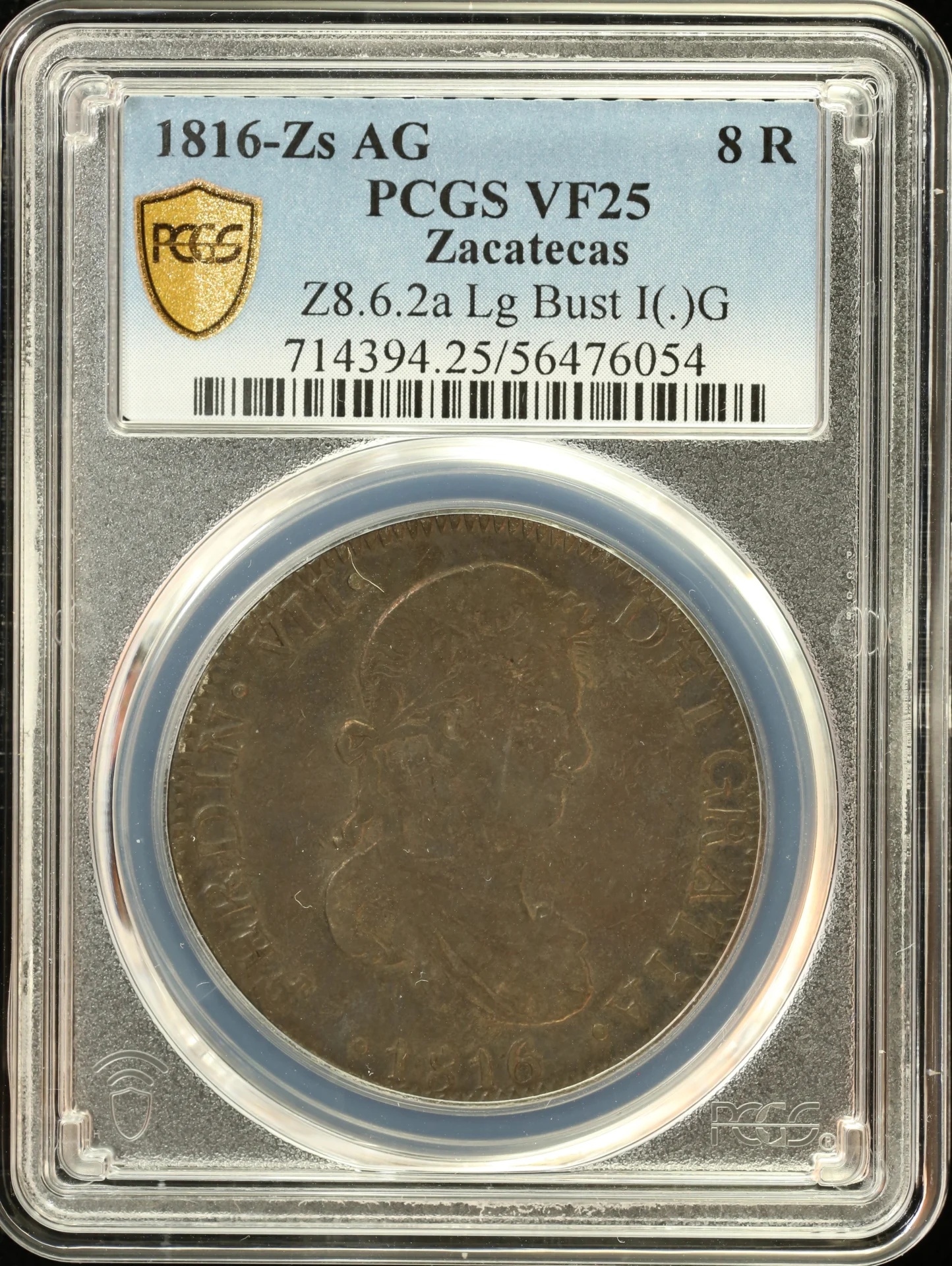 Mexican Coins War For Independence War For Independence 8 Reales 1816 Zs AG PCGS VF25 0163265 War For Independence 8 Reales 1816 Zs AG PCGS VF25 0163265War For Independence 8 Reales 1816 Zs AG PCGS VF25 0163265