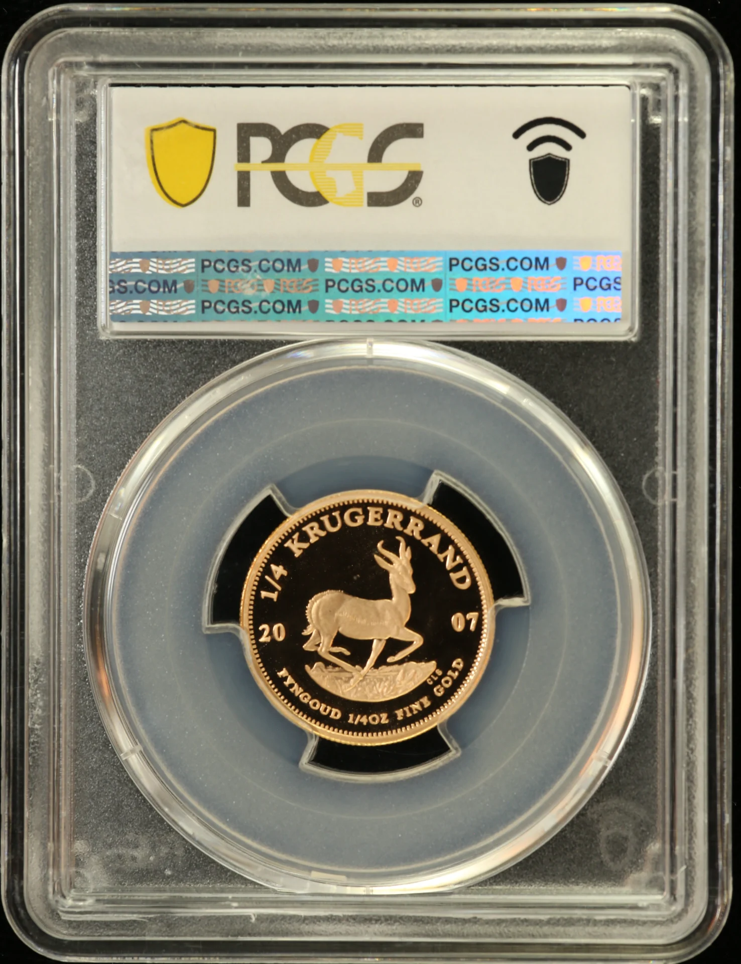 Africa South Africa World Coins South Africa 1/4 Krugerrand 2007 PCGS PR69DCAM 0163215 South Africa 1/4 Krugerrand 2007 PCGS PR69DCAM 0163215South Africa 1/4 Krugerrand 2007 PCGS PR69DCAM 0163215 - Image 2