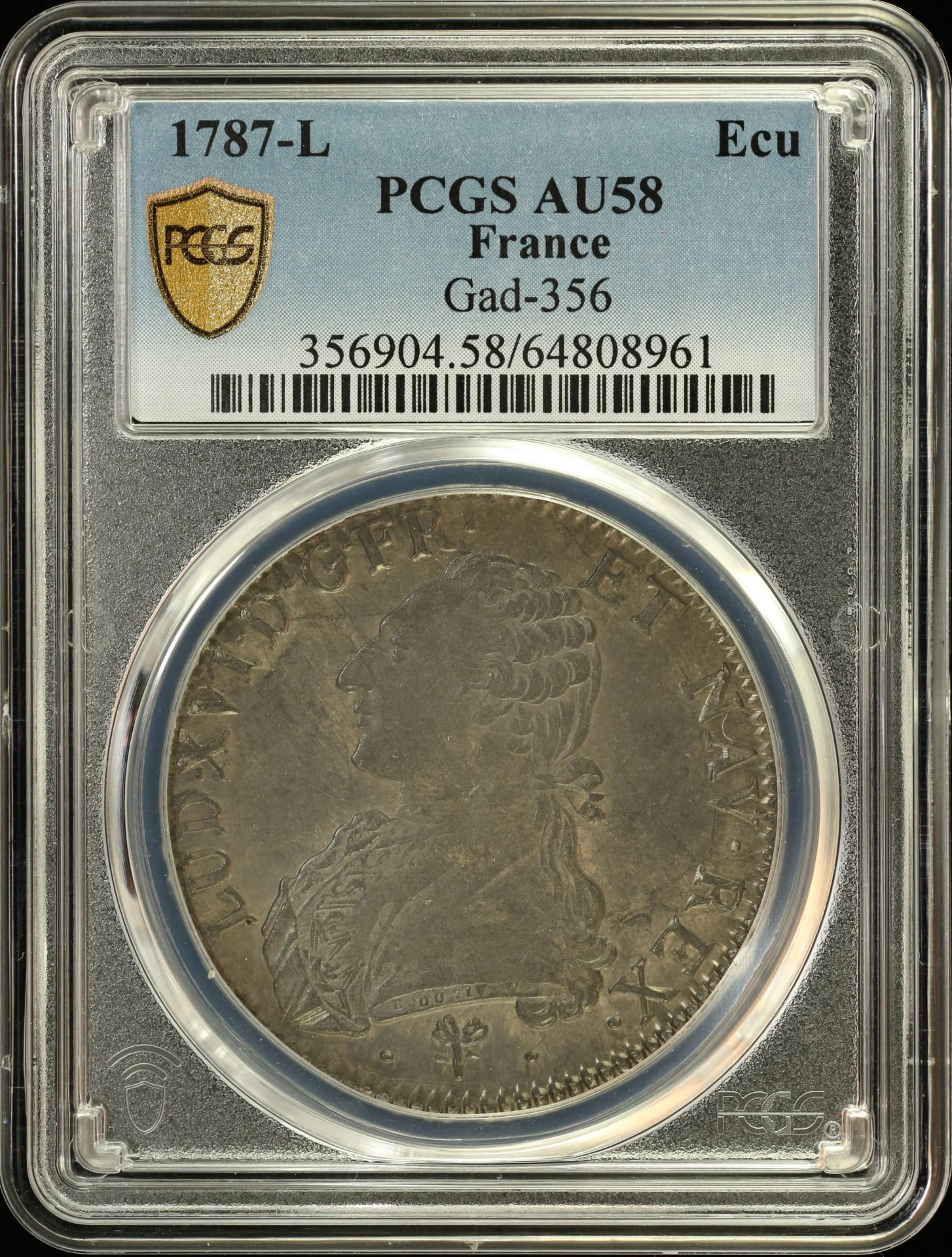 Europe France World Coins France Ecu 1787 L PCGS AU58 Gad-356 0163122 France Ecu 1787 L PCGS AU58 Gad-356 0163122