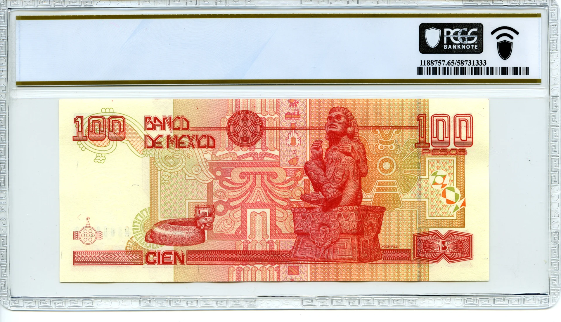 Banco De Mexico Mexican Currency Banco De Mexico 100 Pesos 2000 M4691a P#118a PCGS Gem UNC65 PPQ f_35799 Banco De Mexico 100 Pesos 2000 M4691a P#118a PCGS Gem UNC65 PPQ f_35799Banco De Mexico 100 Pesos 2000 M4691a P#118a PCGS Gem UNC65 PPQ f_35799 - Image 2