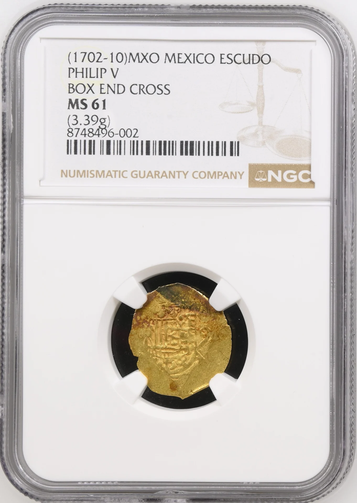 Colonial Silver & Minors Mexican Coins Colonial Silver & Minors Escudo (1702-10) Mx O NGC MS61 0163552 Colonial Silver & Minors Escudo (1702-10) Mx O NGC MS61 0163552