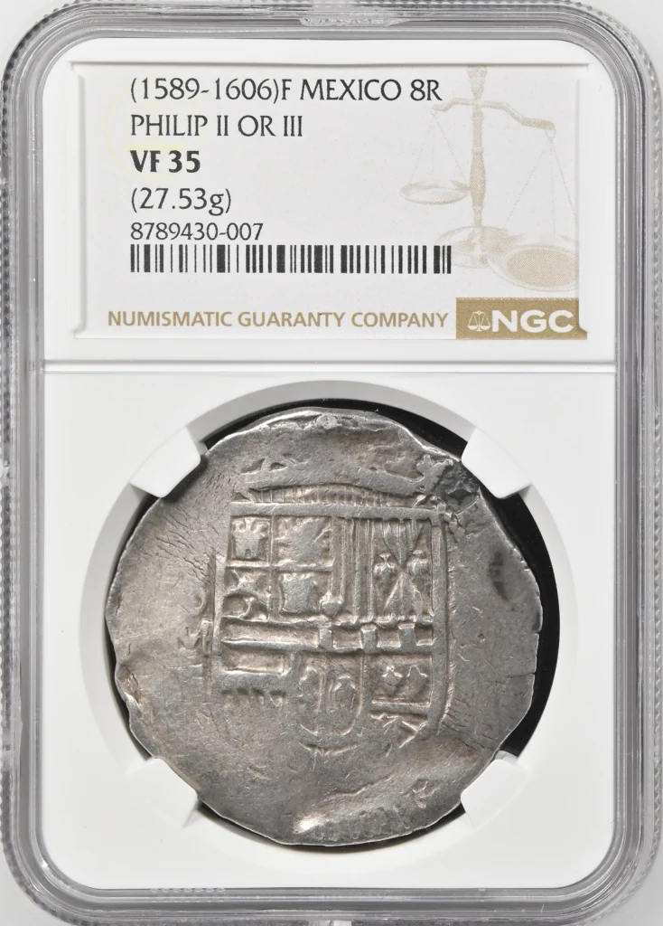 Colonial Silver & Minors 8 Reales (1589-1606) F NGC VF35 0163438