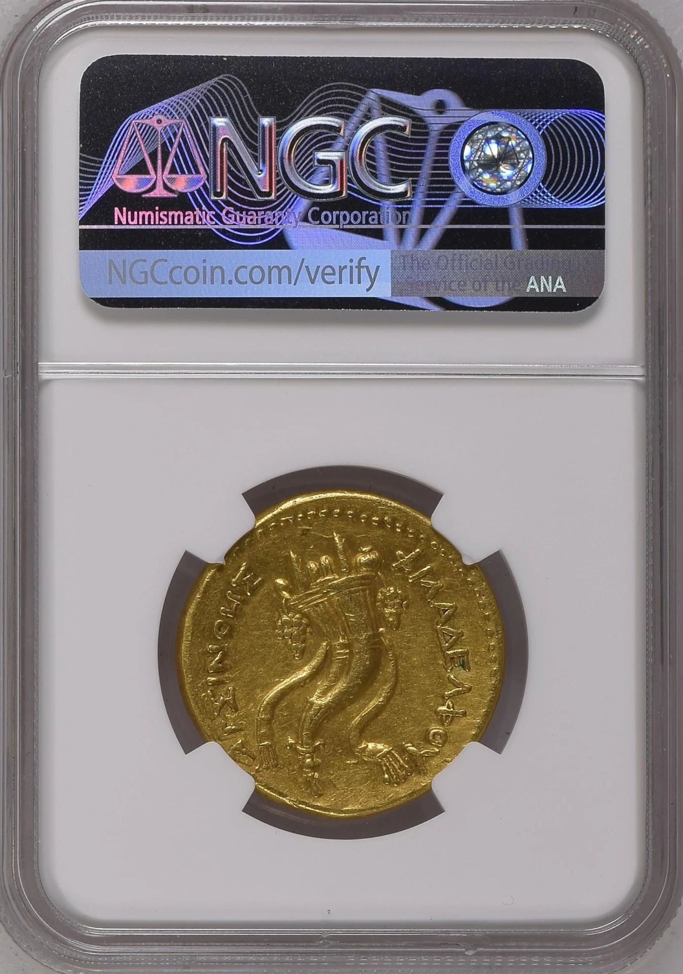 Ancient Coins Greek Ptolemaic Kingdom Ptolemaic Kingdom Arsinoe II AV Octodrachm NGC Ch VF 0163544 Ptolemaic Kingdom Arsinoe II AV Octodrachm NGC Ch VF 0163544Ptolemaic Kingdom Arsinoe II AV Octodrachm NGC Ch VF 0163544 - Image 2