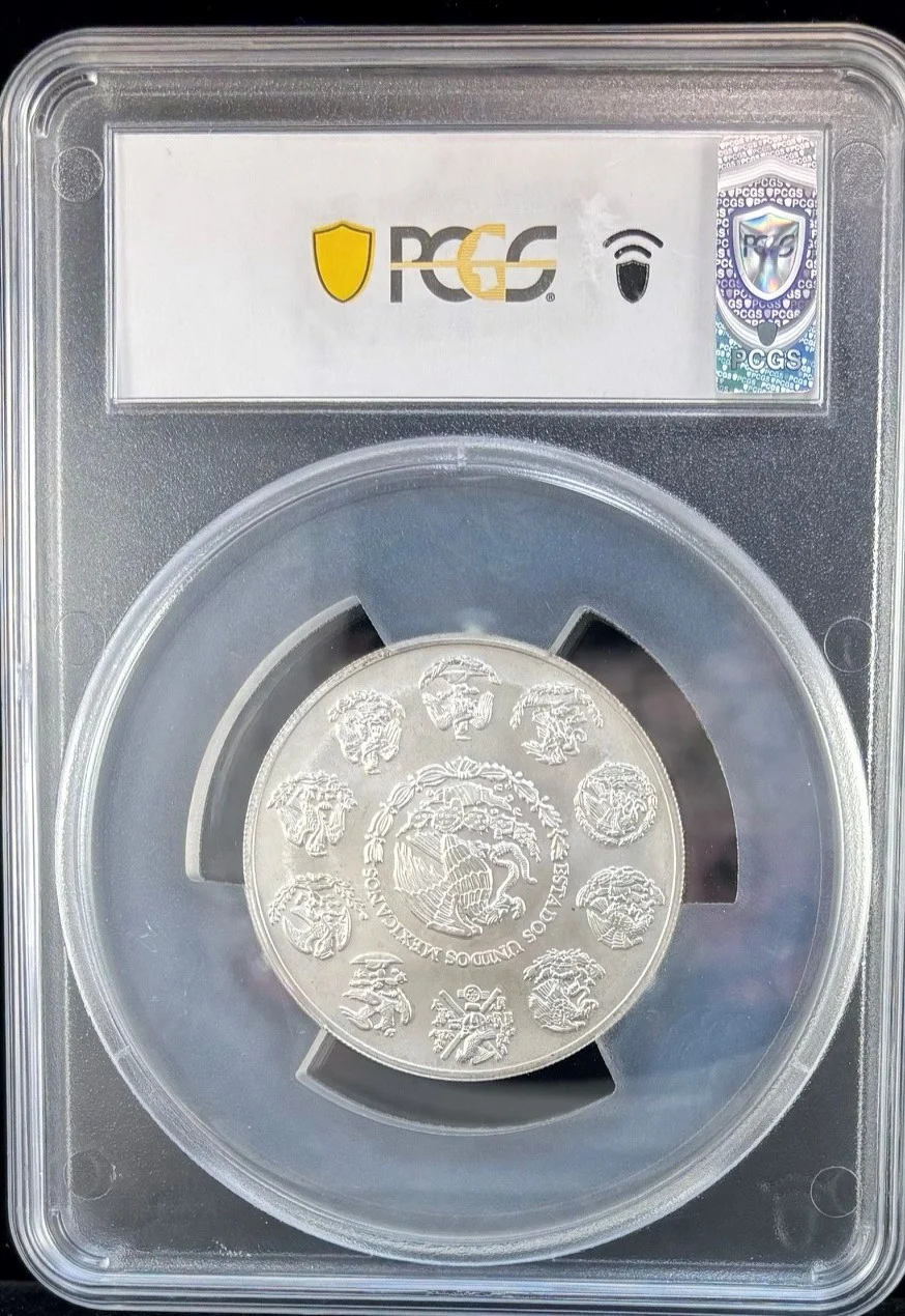2 Onza Mexican Coins Modern Silver & Minors Modern Silver & Minors 2 Onza 2001 Mo PCGS MS69 0163444 Modern Silver & Minors 2 Onza 2001 Mo PCGS MS69 0163444Modern Silver & Minors 2 Onza 2001 Mo PCGS MS69 0163444 - Image 2