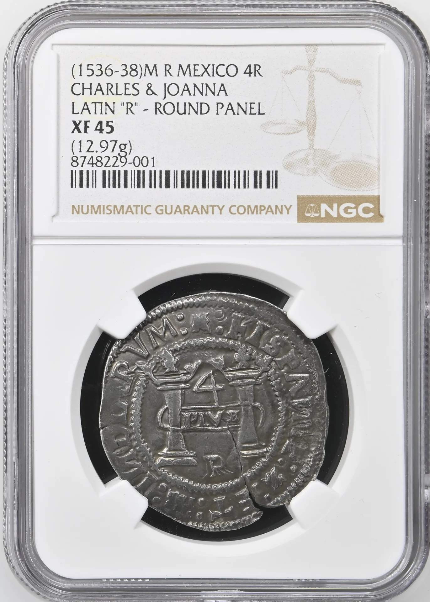 Colonial Silver & Minors Mexican Coins Colonial Silver & Minors 4 Reales (1536-38) M R NGC XF45 J_00005 Colonial Silver & Minors 4 Reales (1536-38) M R NGC XF45 J_00005