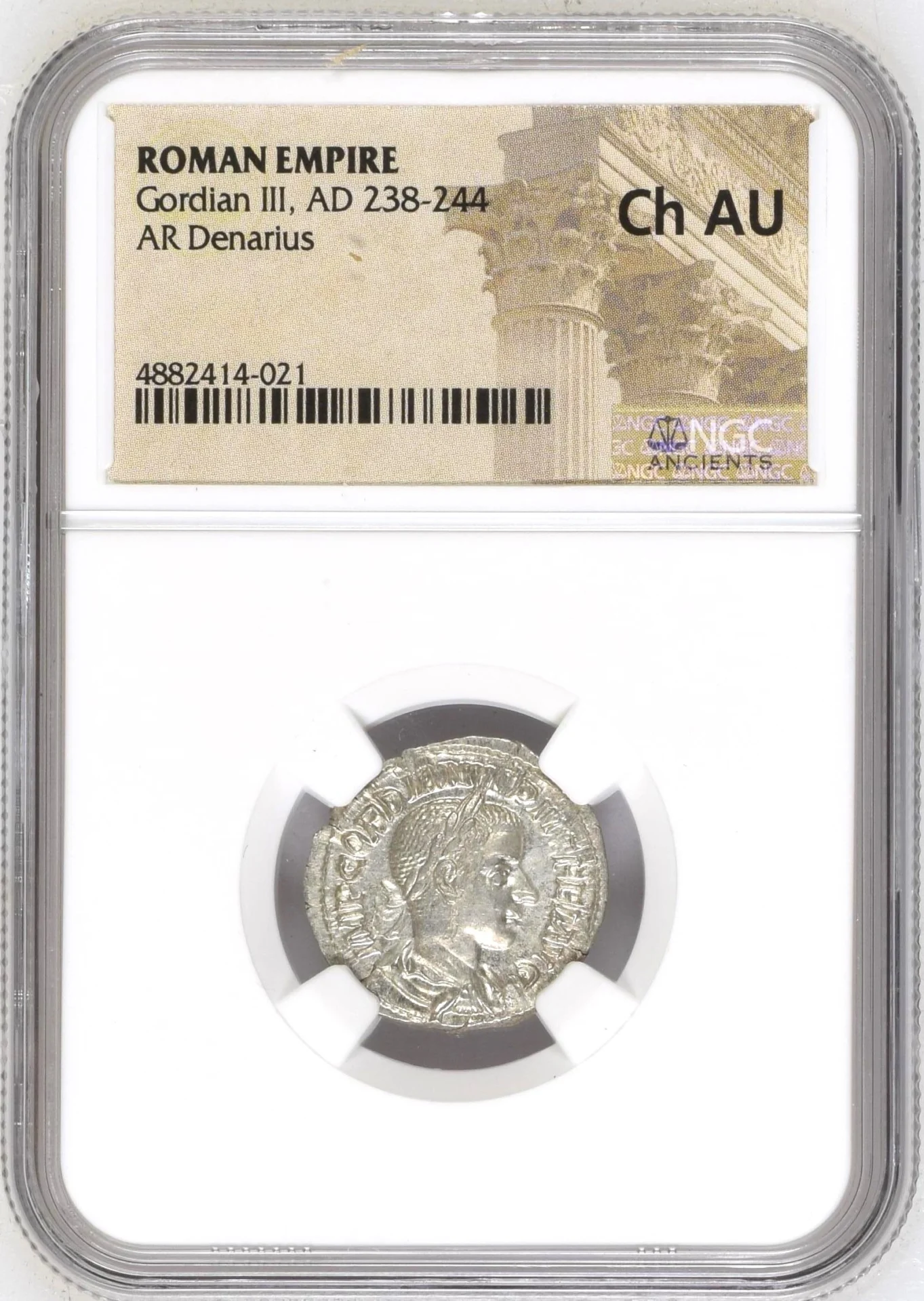 Ancient Coins Roman Imperial Roman Imperial Gordian III 238-244 BC AR Denarius NGC Ch AU 0163822 Roman Imperial Gordian III 238-244 BC AR Denarius NGC Ch AU 0163822