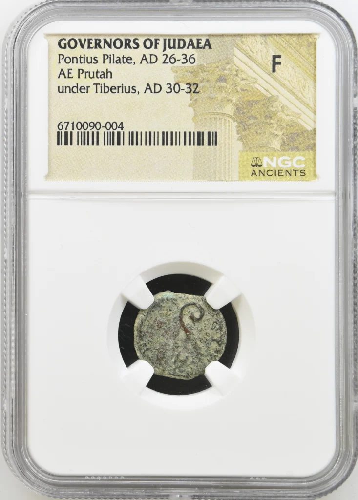Judaea Pontius Pilate 26-36 AD AE Prutah NGC F 0163856