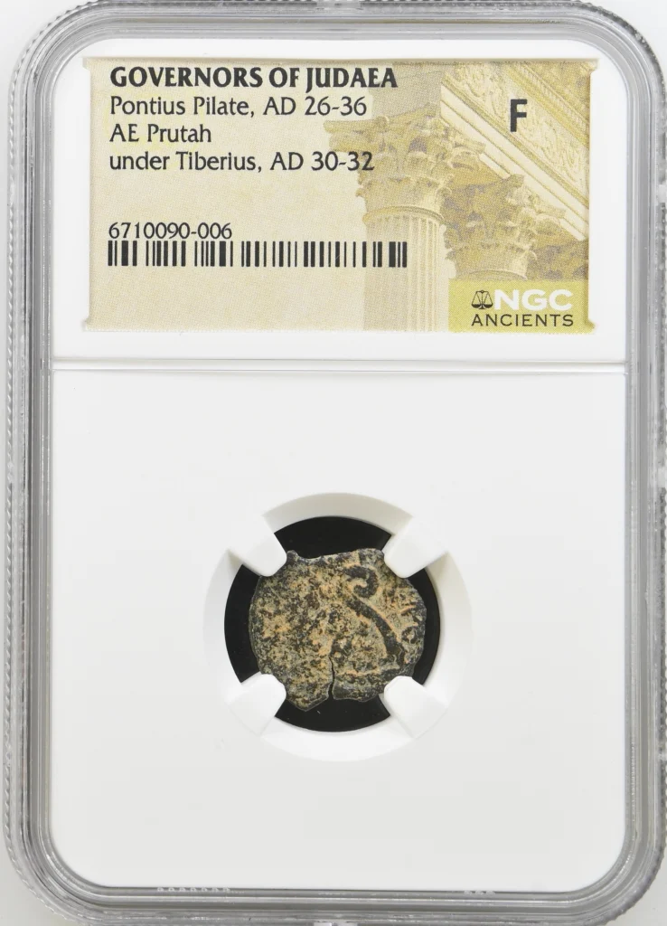 Judaea Pontius Pilate 26-36 AD AE Prutah NGC F 0163858