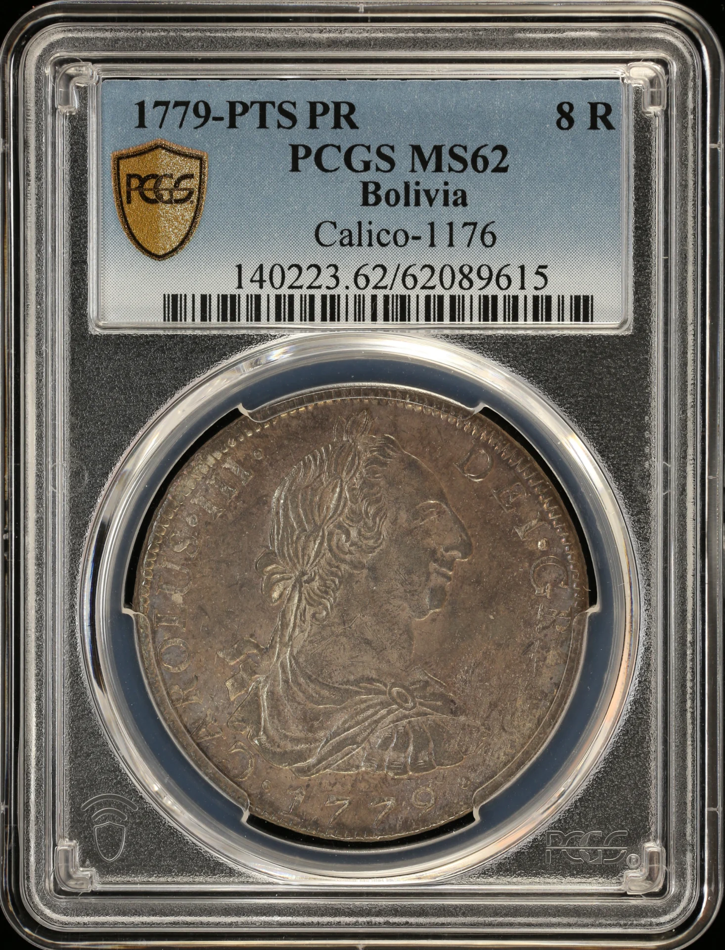 Bolivia 8 Reales 1779 Pts PR Calico-1176 PCGS MS62 0163875