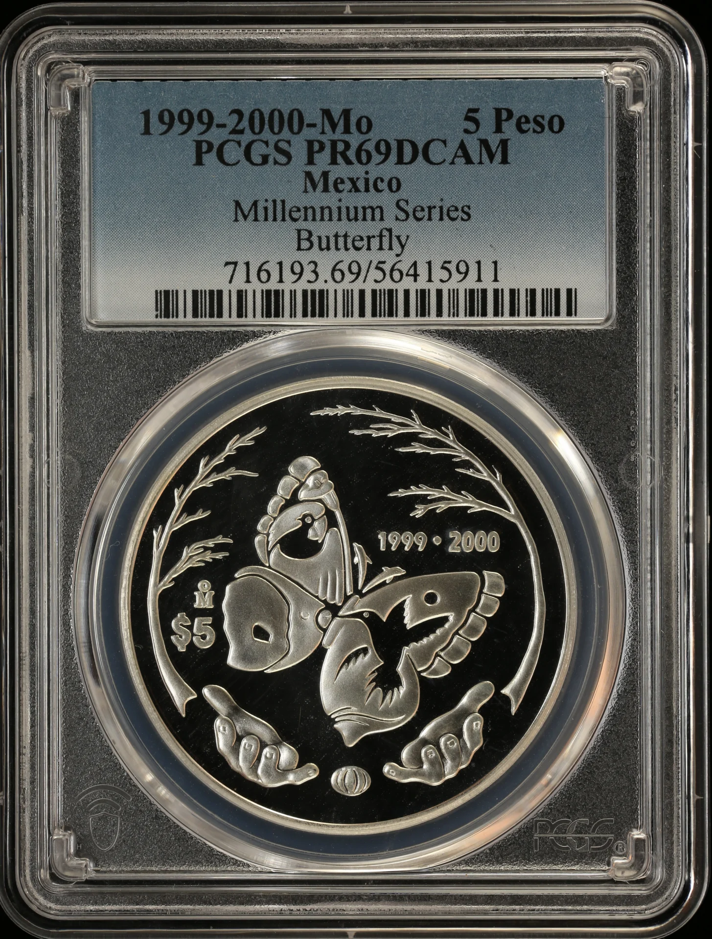 Modern Silver & Minors 5 Peso 1999-2000 Mo PCGS PR69DCAM 0163663