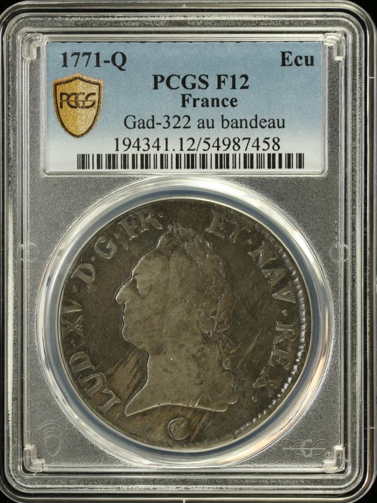 France Ecu 1771 Q Gad-322 PCGS F12 0163765