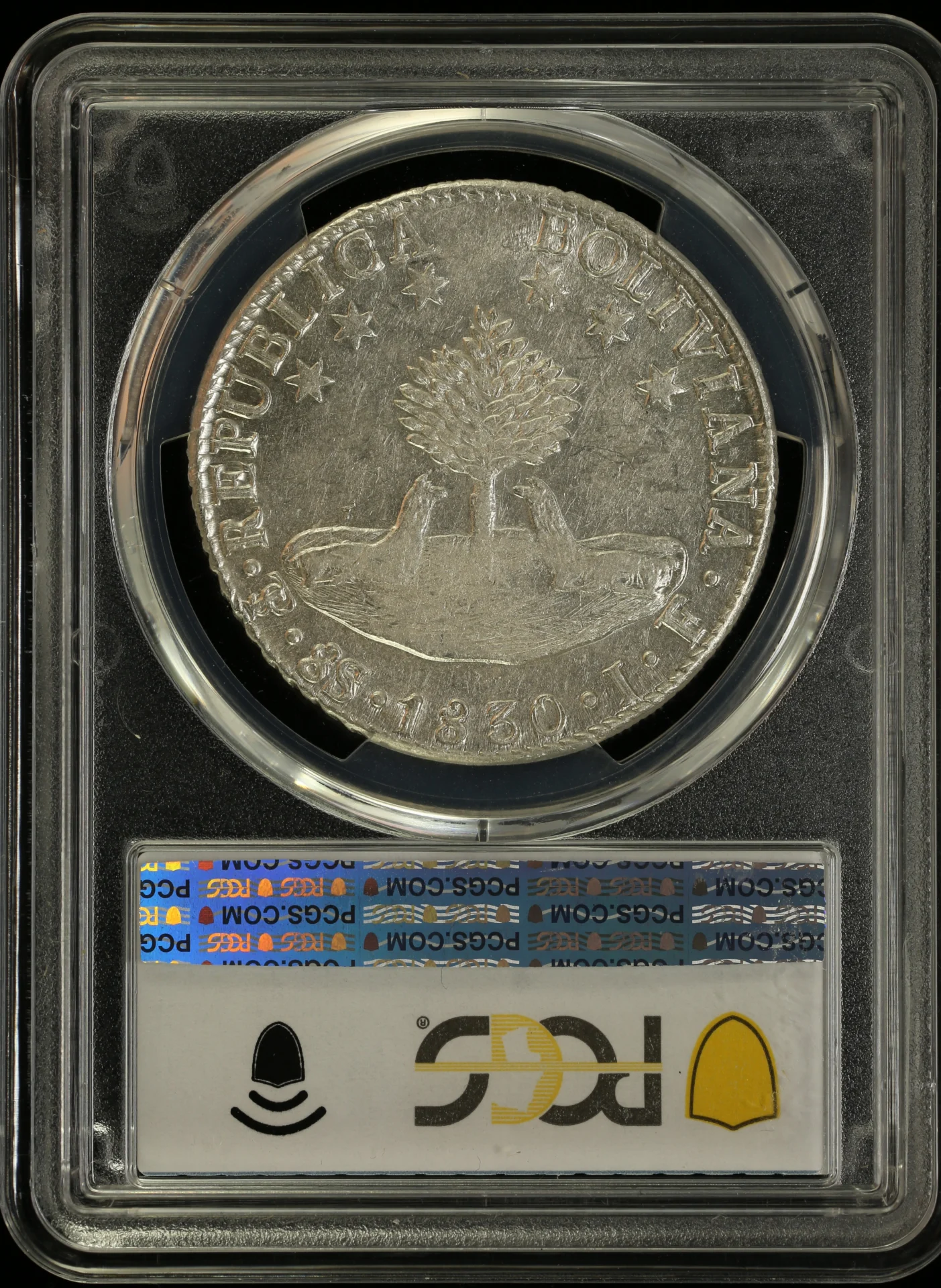 Bolivia Latin American Coins Bolivia 8 Sol 1830 Pts JF PCGS XF40 0163838 Bolivia 8 Sol 1830 Pts JF PCGS XF40 0163838Bolivia 8 Sol 1830 Pts JF PCGS XF40 0163838 - Image 2