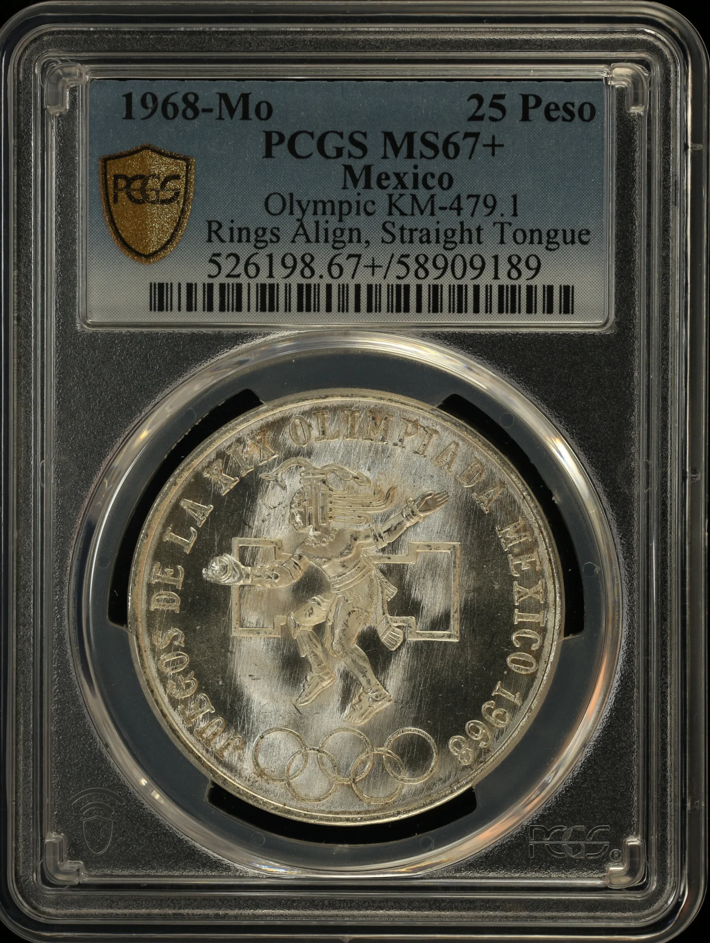 25 Peso Mexican Coins Modern Silver & Minors Modern Silver & Minors 25 Peso 1968 Mo KM-479.1 PCGS MS67+ 0163562 Modern Silver & Minors 25 Peso 1968 Mo KM-479.1 PCGS MS67+ 0163562