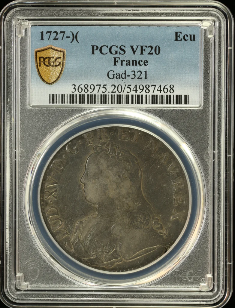 France Ecu 1727 X Gad-321 PCGS VF20 0163758