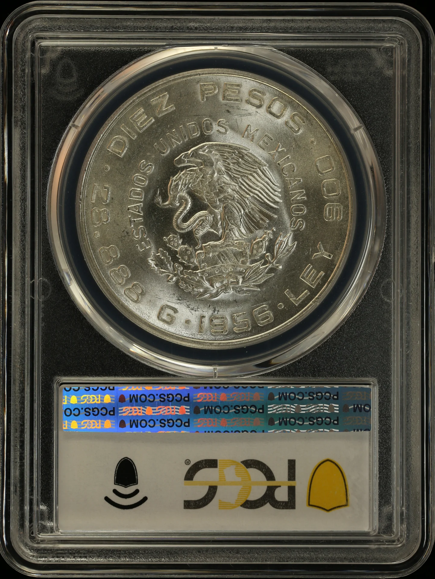 10 Peso Mexican Coins Modern Silver & Minors Modern Silver & Minors 10 Peso 1956 Mo KM-474 PCGS MS64 0163568 Modern Silver & Minors 10 Peso 1956 Mo KM-474 PCGS MS64 0163568Modern Silver & Minors 10 Peso 1956 Mo KM-474 PCGS MS64 0163568 - Image 2