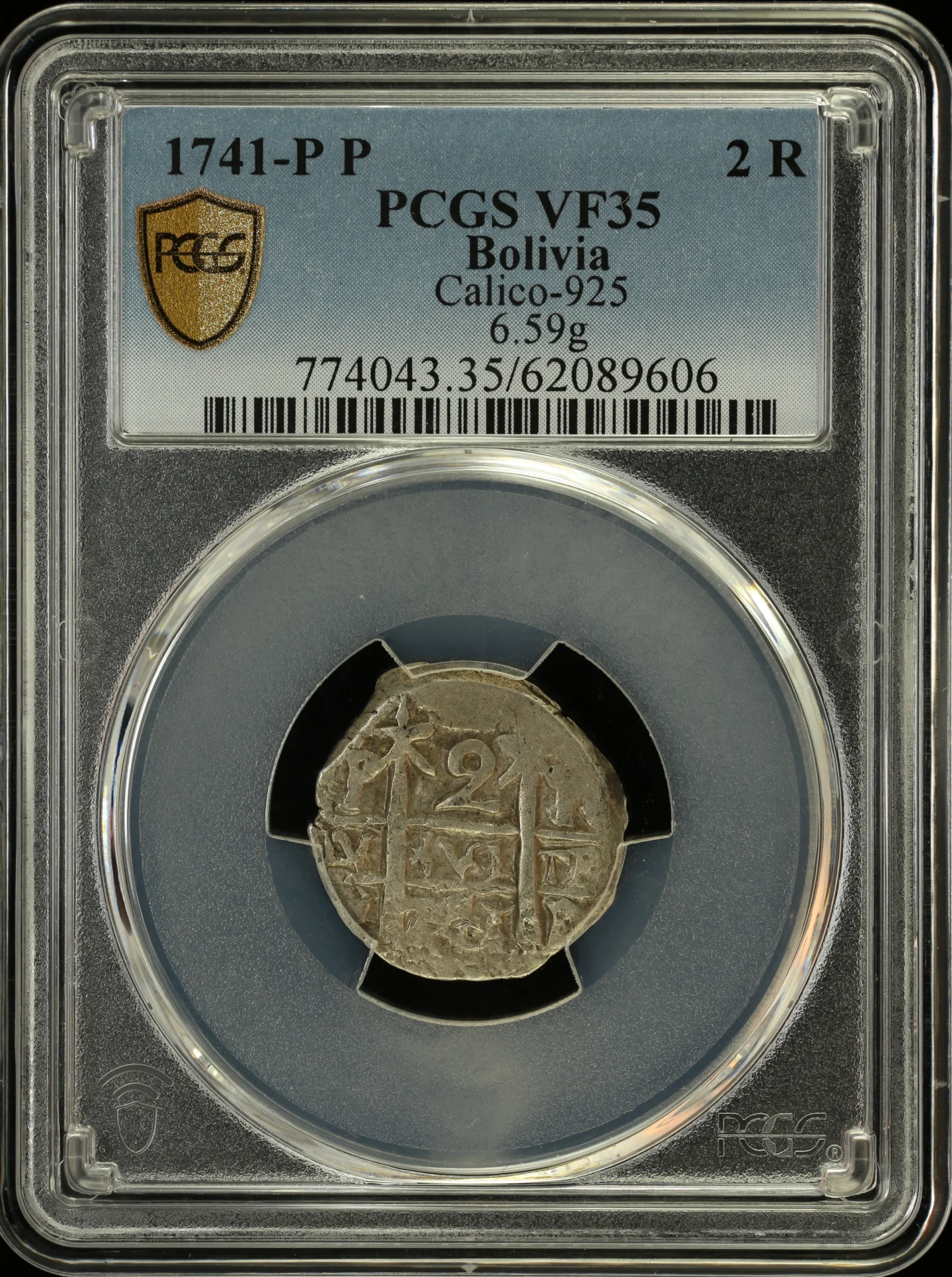 Bolivia Latin American Coins Bolivia 2 Reales 1741 P P Calico-925 PCGS VF35 0163870 Bolivia 2 Reales 1741 P P Calico-925 PCGS VF35 0163870Bolivia 2 Reales 1741 P P Calico-925 PCGS VF35 0163870