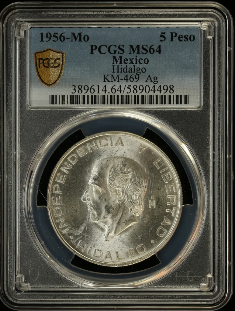 Modern Silver & Minors 5 Peso 1956 Mo KM-469 PCGS MS64 0163695