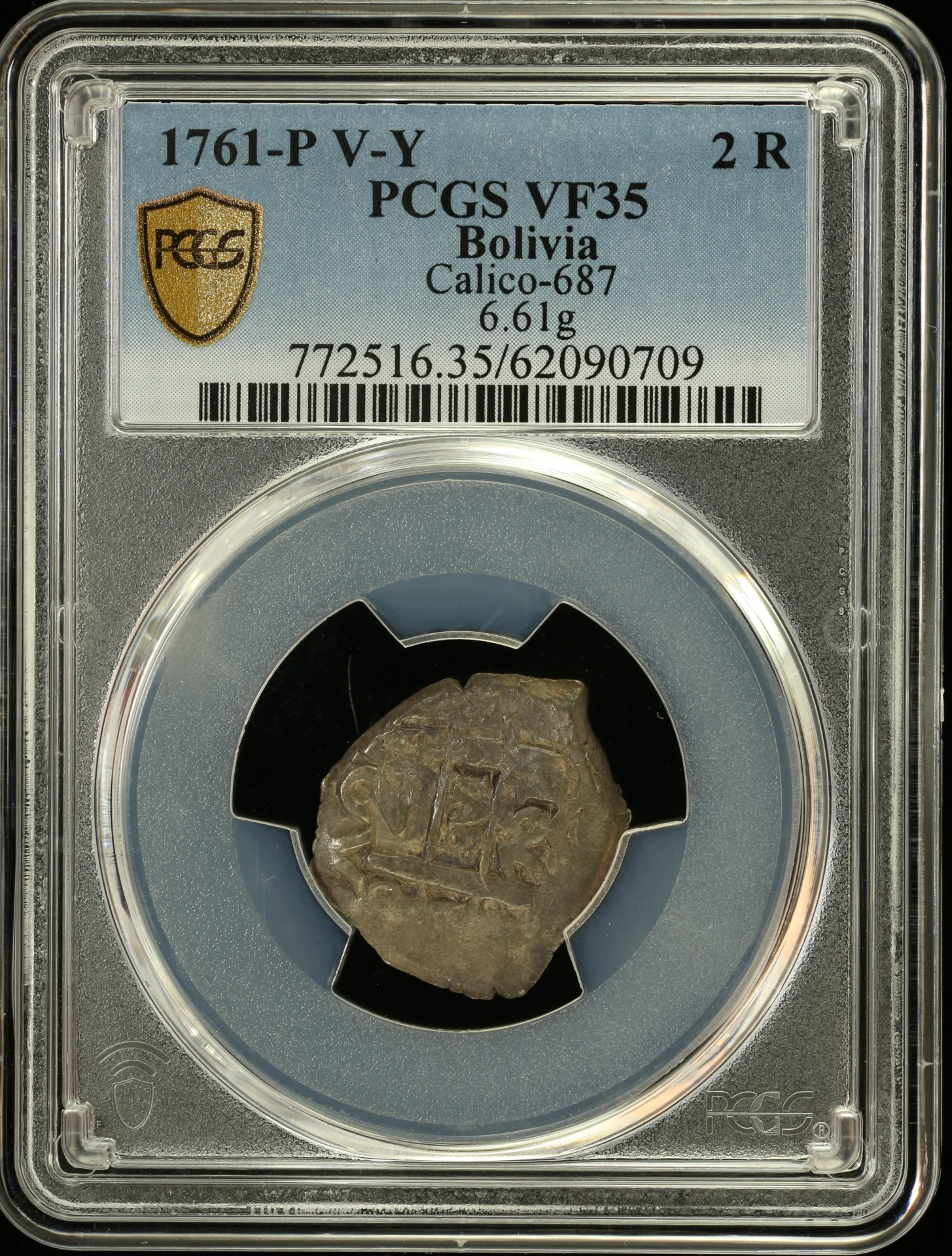 Bolivia Latin American Coins Bolivia 2 Real 1761 P V Y Calico-687 PCGS VF35 0163769 Bolivia 2 Real 1761 P V Y Calico-687 PCGS VF35 0163769Bolivia 2 Real 1761 P V Y Calico-687 PCGS VF35 0163769