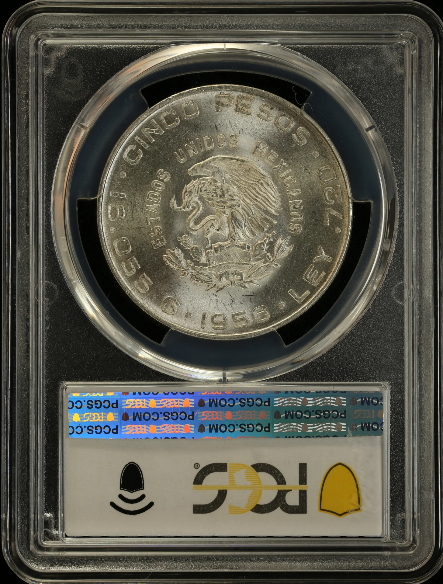 5 Peso Mexican Coins Modern Silver & Minors Modern Silver & Minors 5 Peso 1956 Mo KM-469 PCGS MS64 0163695 Modern Silver & Minors 5 Peso 1956 Mo KM-469 PCGS MS64 0163695Modern Silver & Minors 5 Peso 1956 Mo KM-469 PCGS MS64 0163695 - Image 2