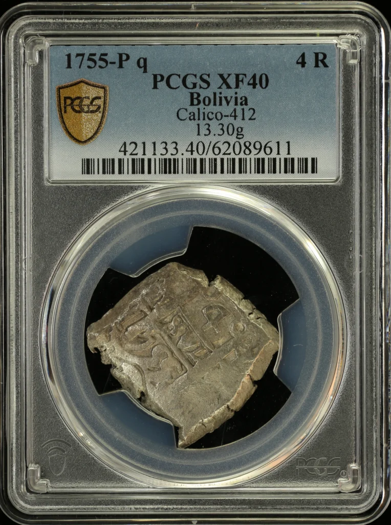 Bolivia 4 Reales 1755 P q Calico-412 PCGS XF40 0163876