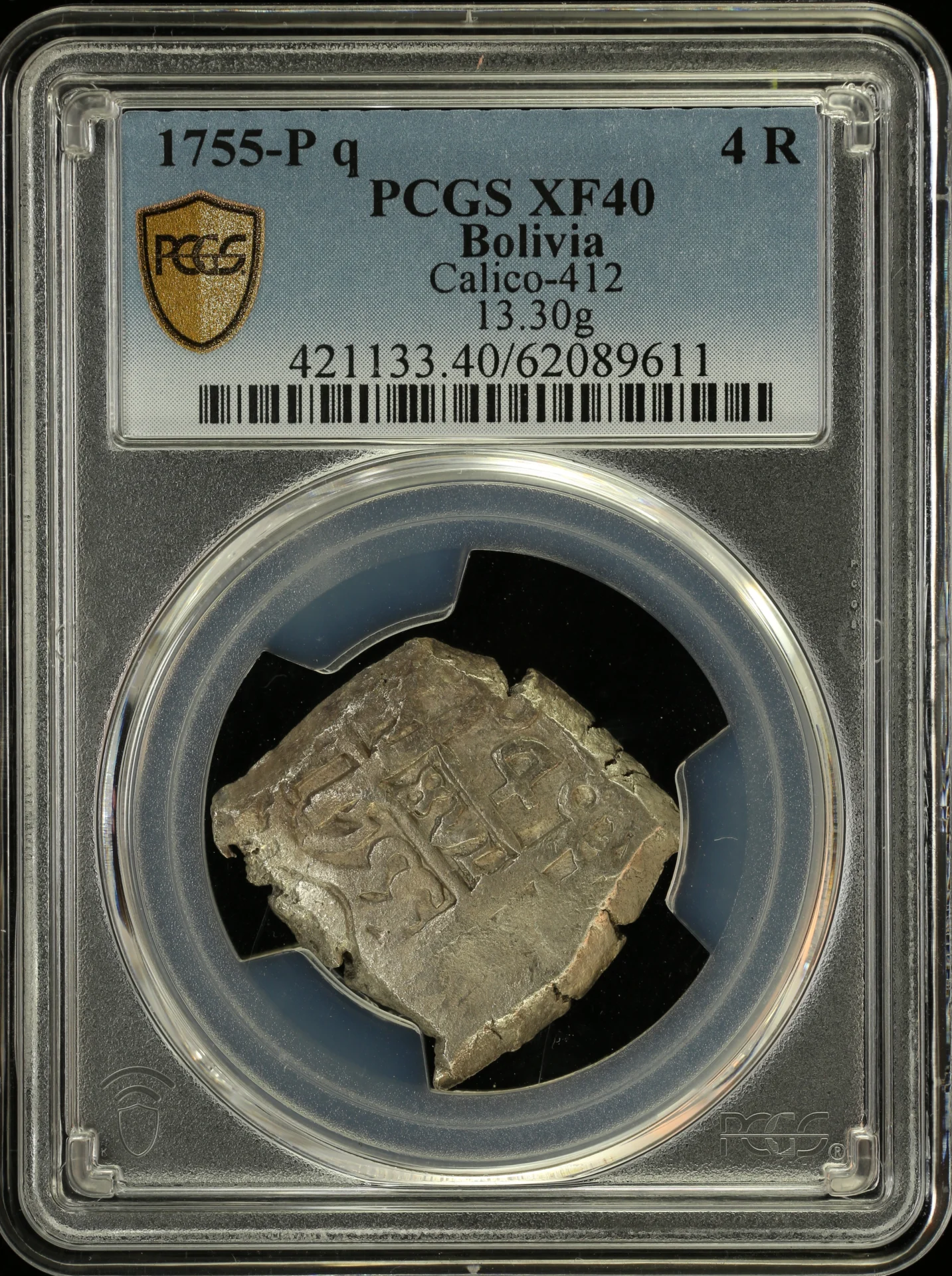 Bolivia Latin American Coins Bolivia 4 Reales 1755 P q Calico-412 PCGS XF40 0163876 Bolivia 4 Reales 1755 P q Calico-412 PCGS XF40 0163876Bolivia 4 Reales 1755 P q Calico-412 PCGS XF40 0163876