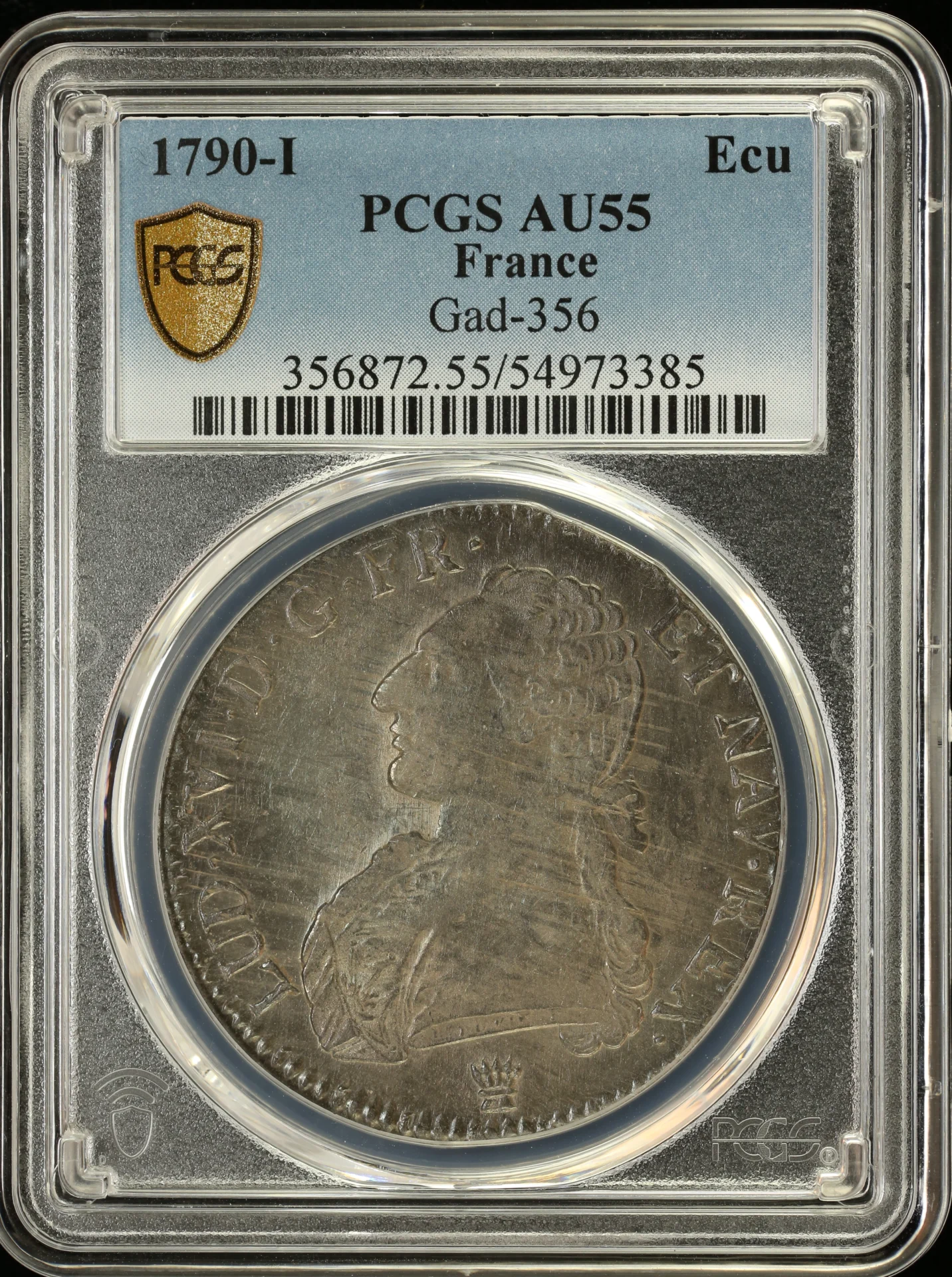Europe France World Coins France Ecu 1791 I Gad-356 PCGS AU55 0163650 France Ecu 1791 I Gad-356 PCGS AU55 0163650