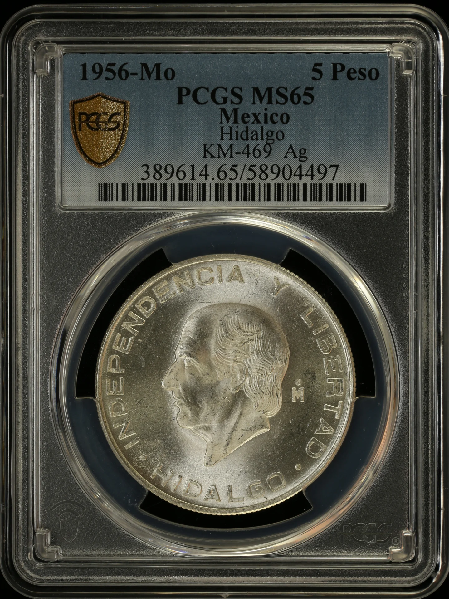 Modern Silver & Minors 5 Peso 1956 Mo KM-469 PCGS MS65 0163697
