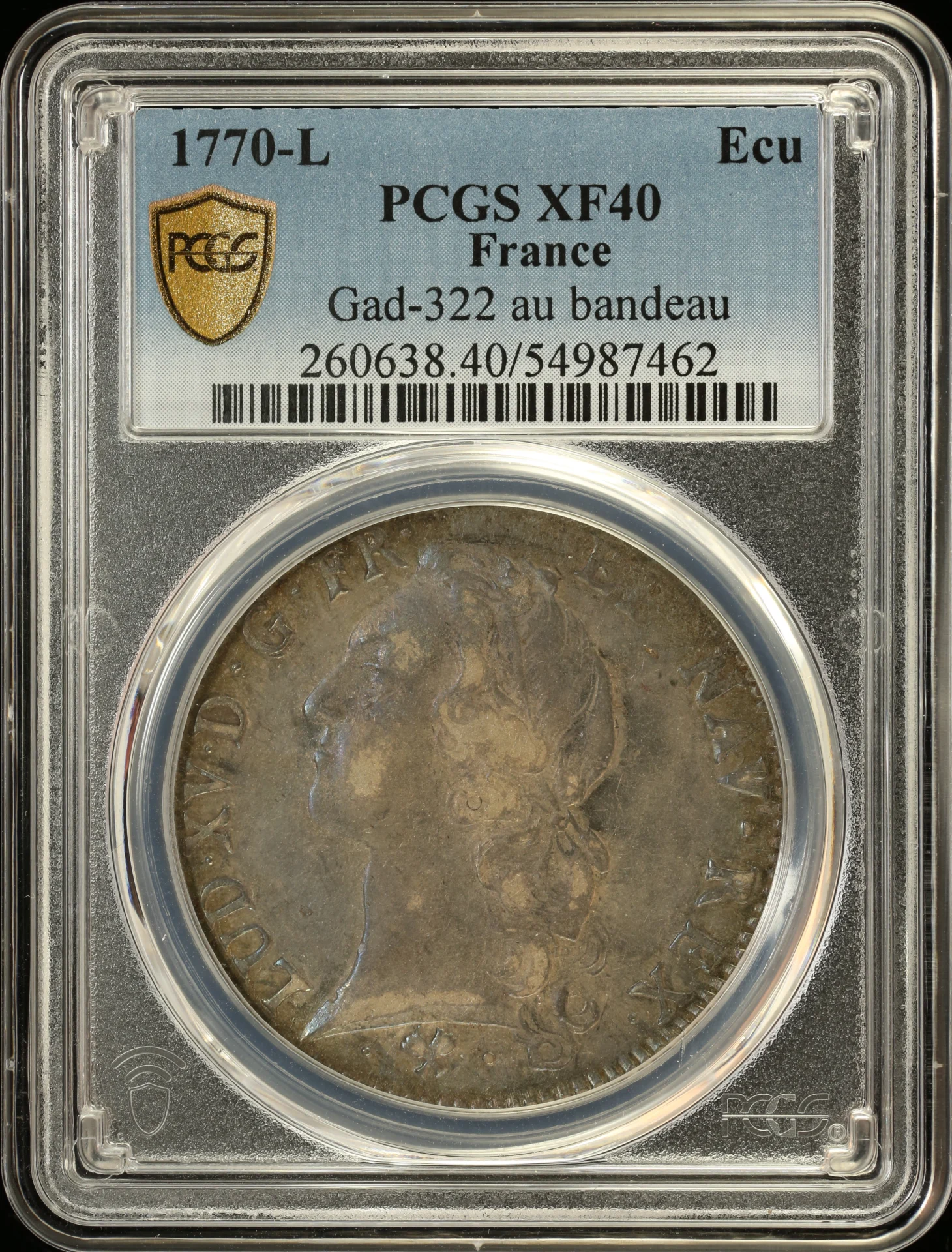 Europe France World Coins France Ecu 1770 L Gad-322 PCGS XF40 0163752 France Ecu 1770 L Gad-322 PCGS XF40 0163752