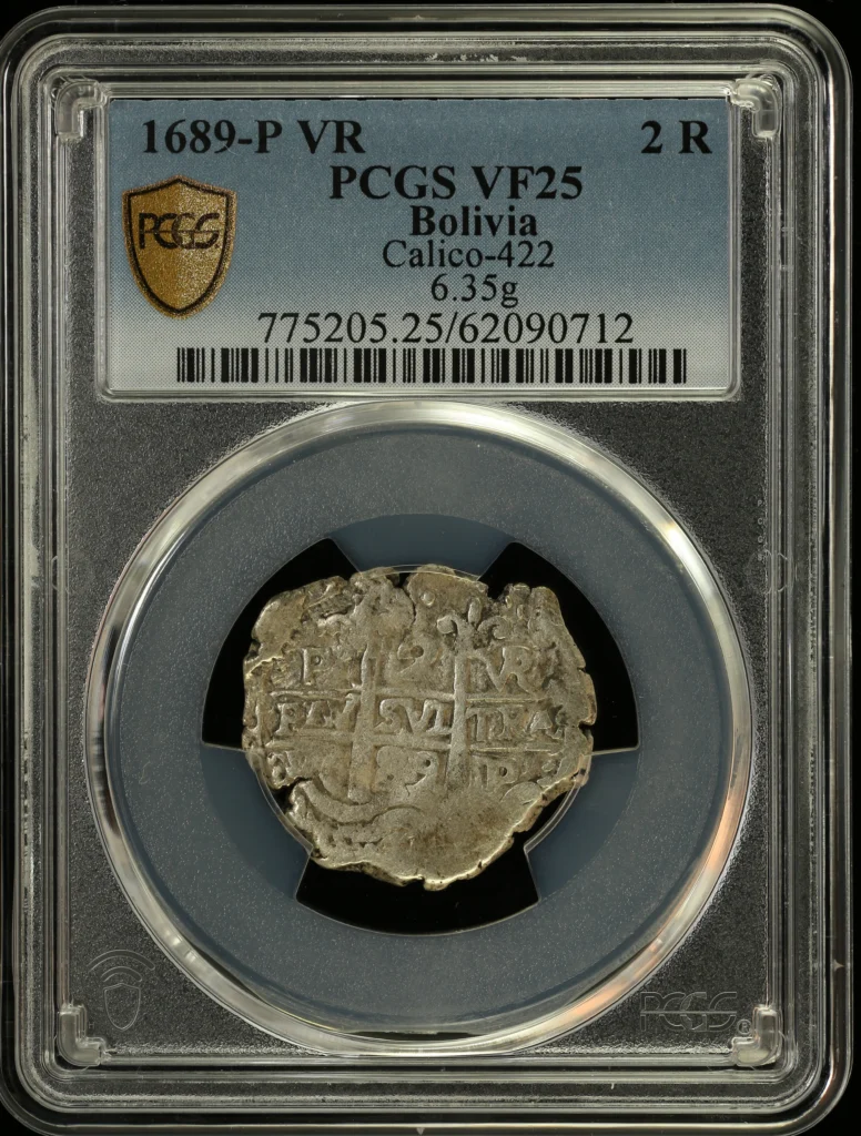 Bolivia 2 Real 1689 P VR Calico-422 PCGS VF25 0163770