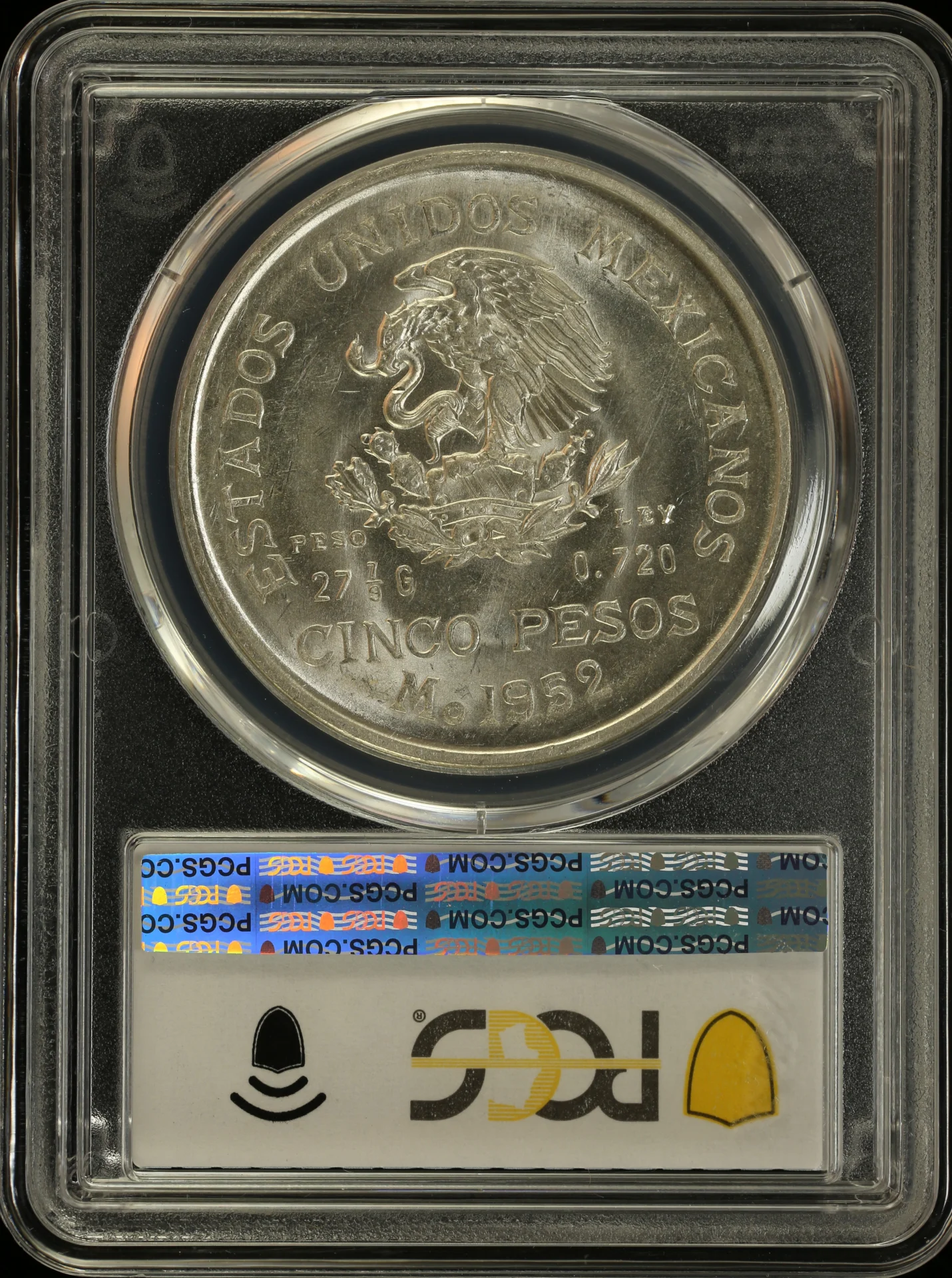 5 Peso Mexican Coins Modern Silver & Minors Modern Silver & Minors 5 Peso 1952 Mo KM-467 PCGS MS63 0163572 Modern Silver & Minors 5 Peso 1952 Mo KM-467 PCGS MS63 0163572Modern Silver & Minors 5 Peso 1952 Mo KM-467 PCGS MS63 0163572 - Image 2
