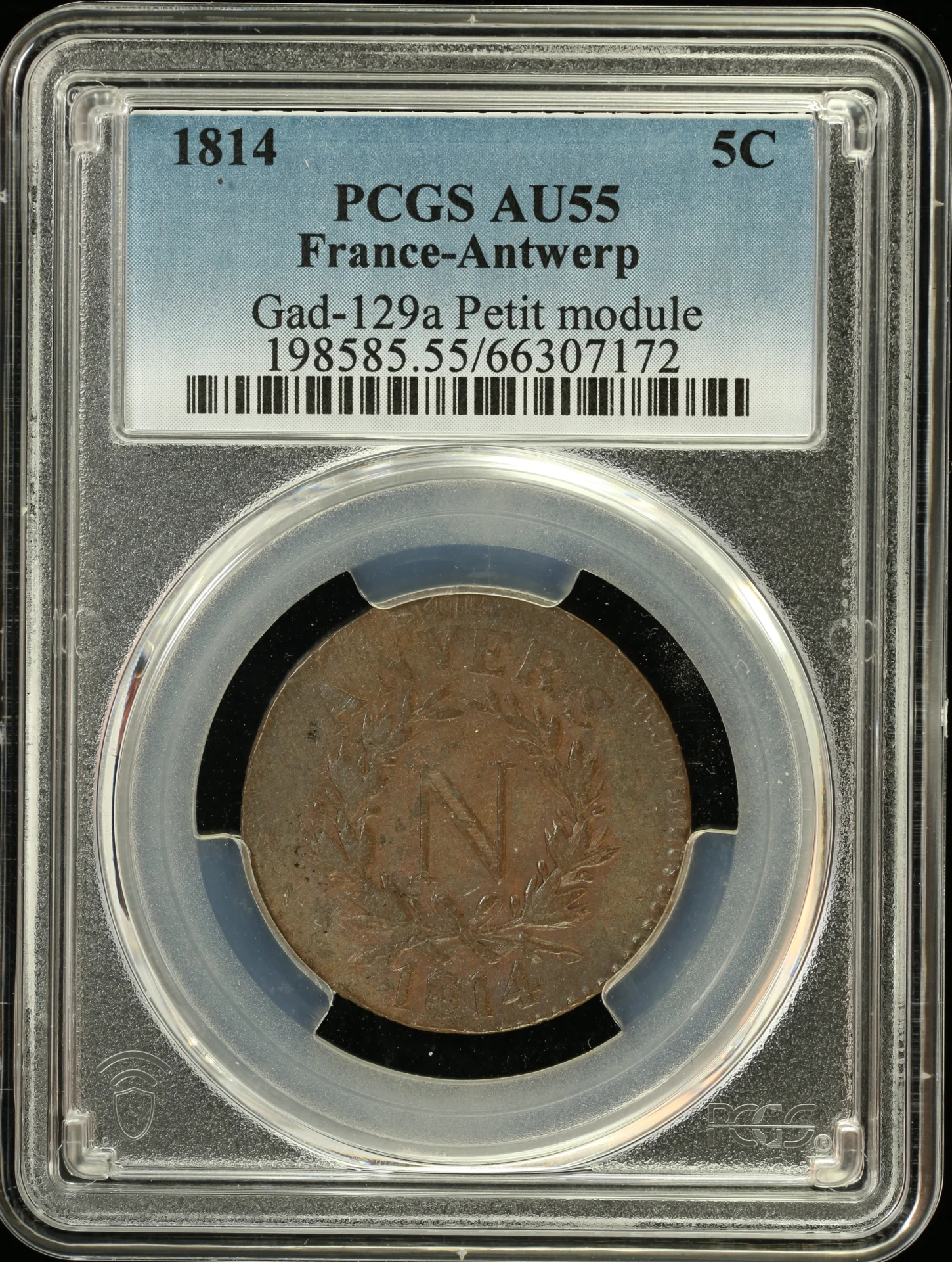 Belgium Europe World Coins Belgium 5 Cent 1814 Antwerp PCGS AU55 Gad-129a 0163387 Belgium 5 Cent 1814 Antwerp PCGS AU55 Gad-129a 0163387Belgium 5 Cent 1814 Antwerp PCGS AU55 Gad-129a 0163387