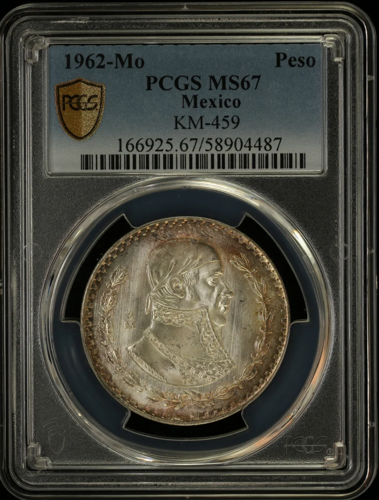 Modern Silver & Minors Peso 1962 Mo KM-459 PCGS MS67 0163703